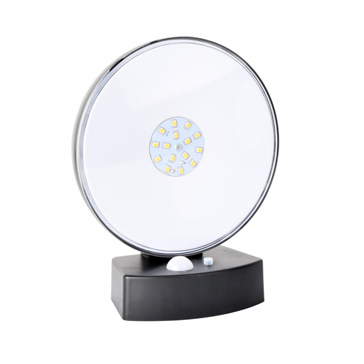 SOE-4 - Solar Wandleuchte mit Bewegungsmelder in schwarz - 1,2 W - Lichtfarbe: neutralweiß