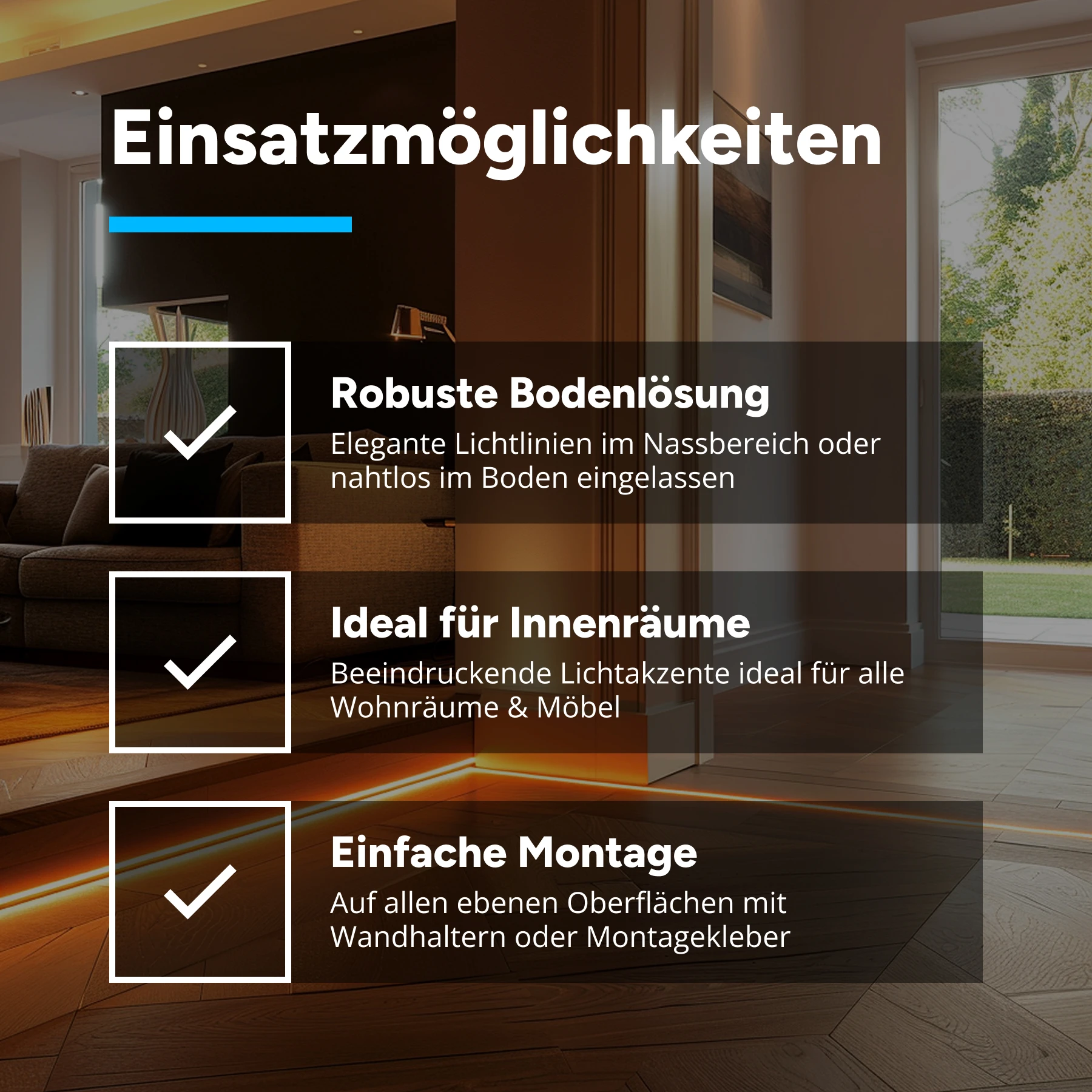 24V spritzwassergeschütze Aluminium LED Leiste – RGB – diffuse Abdeckung - IP54 - 13 cm mit 7 SMD LEDs - 1 Watt - 70 Lumen - 100cm Eingangskabel mit offenen Enden - ohne Ausgangskabel (geschlossene Endkappe)