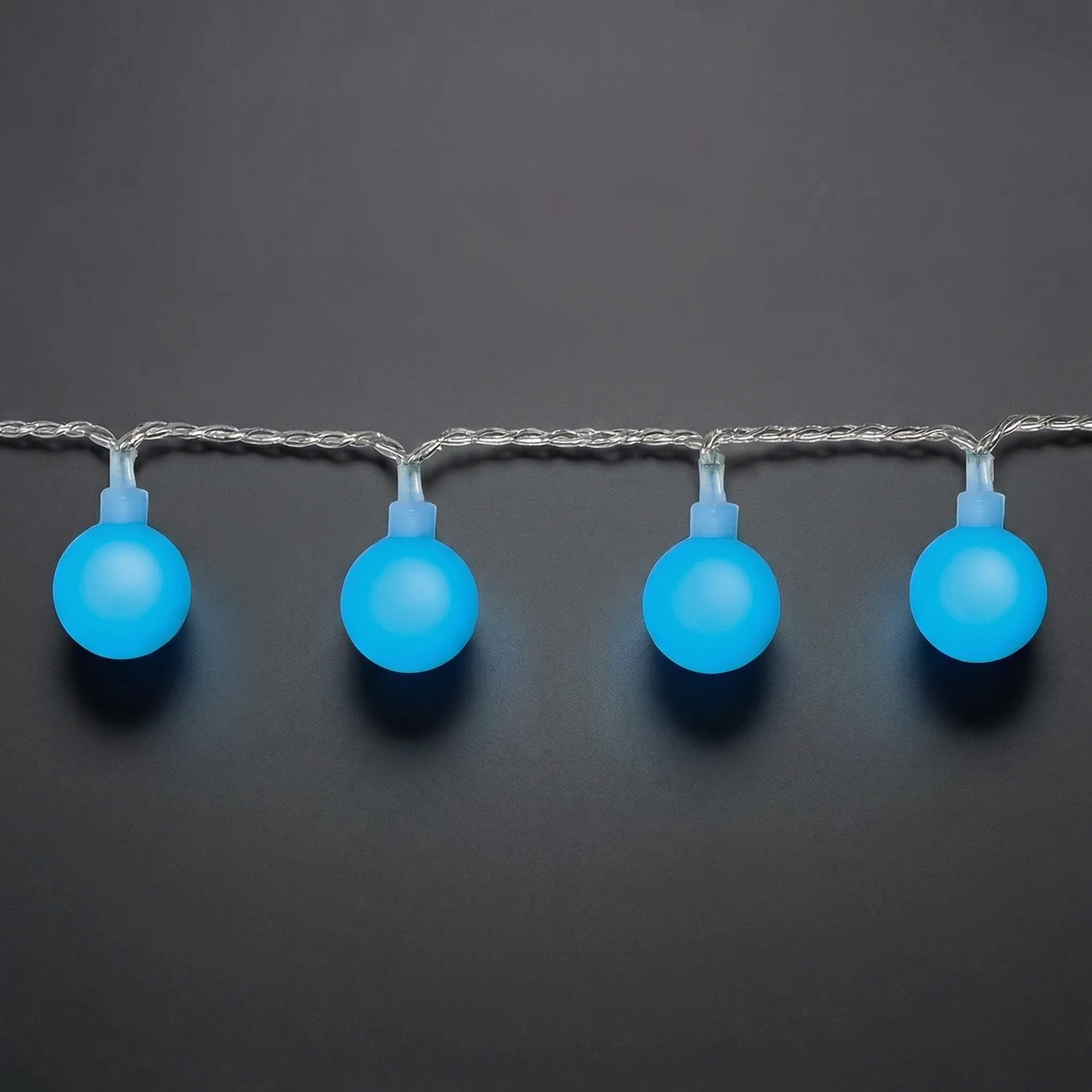 Berry - Deko Lichterkette für außen - 7,35 m - 50 LEDs - Netzbetrieb - Blau