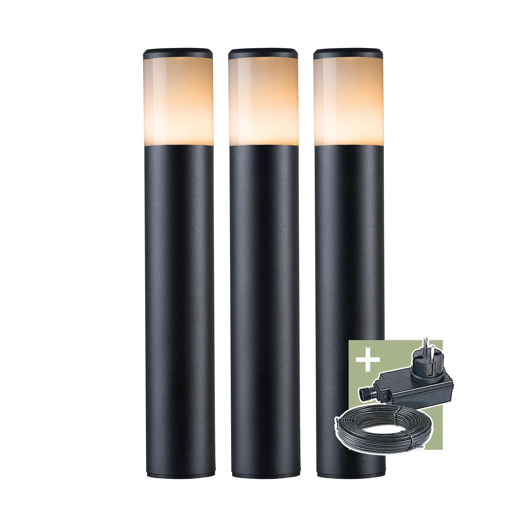 Ludeco, 12V Wegeleuchte - Ivan 3er Set, 3W, warmweiß, IP44