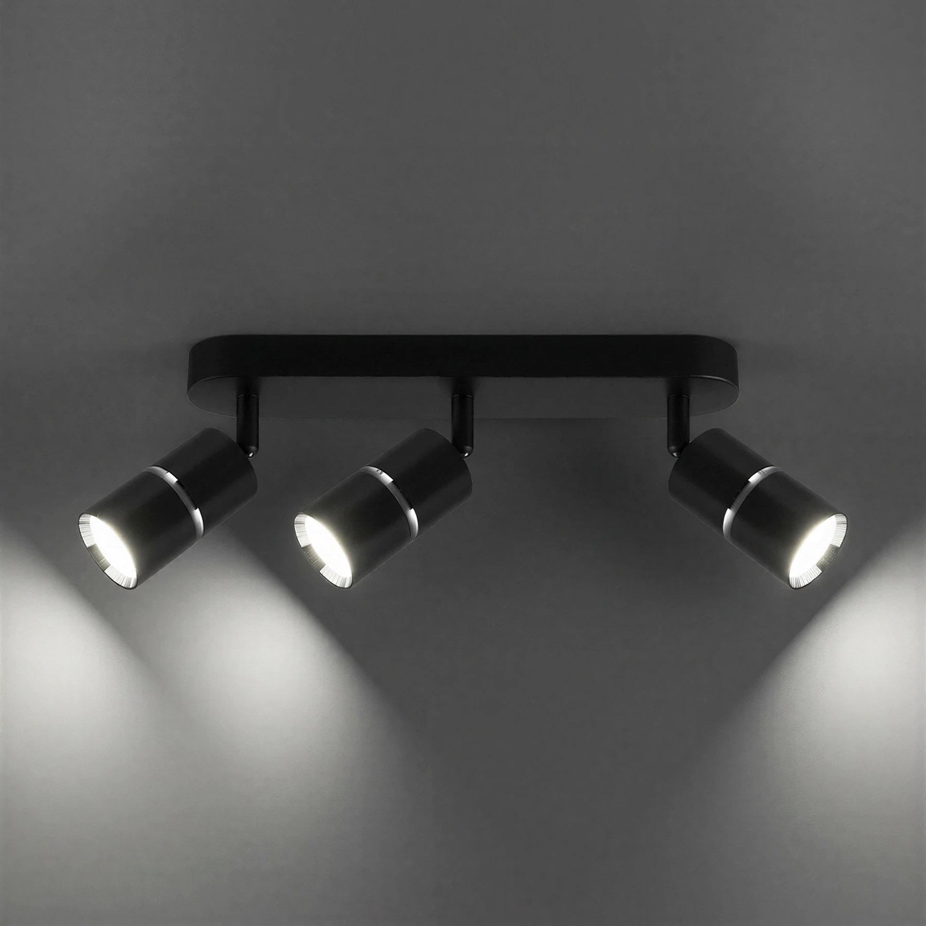 DIOR SPT 3 - Decken Spotleuchte in schwarz/chrom - Lichtfarbe: individuell wählbar