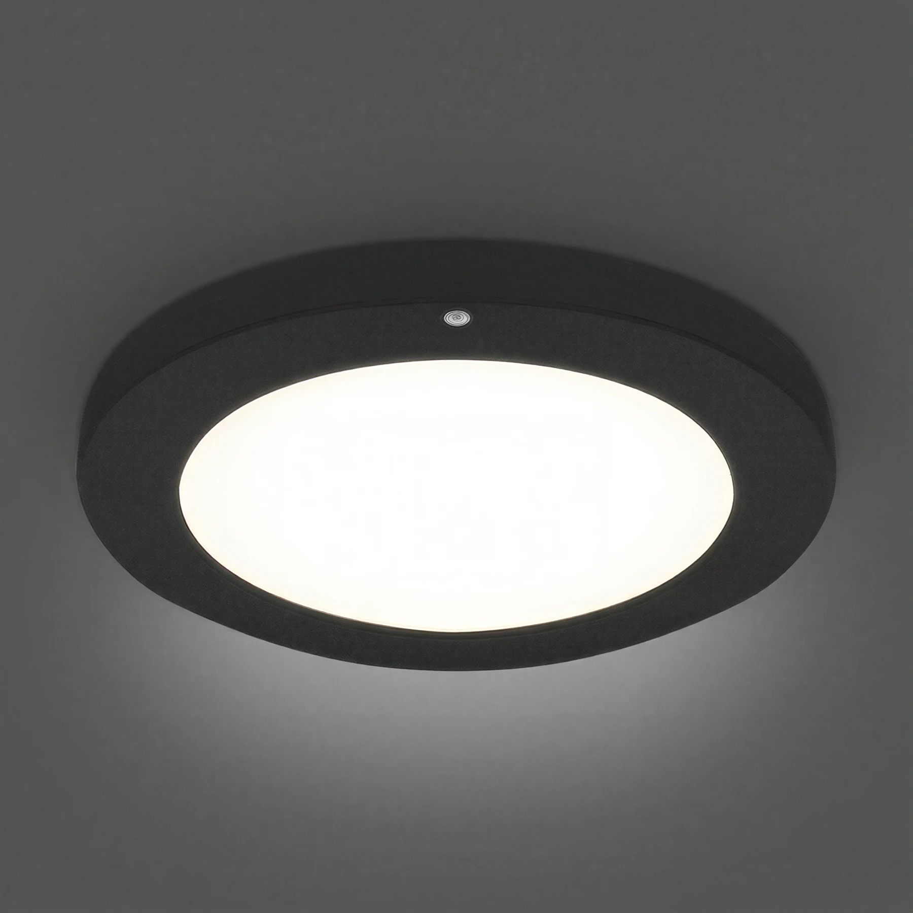 Decken Aufbauleuchte in schwarz - Ø18cm - 12 W - Lichtfarbe: weiß einstellbar