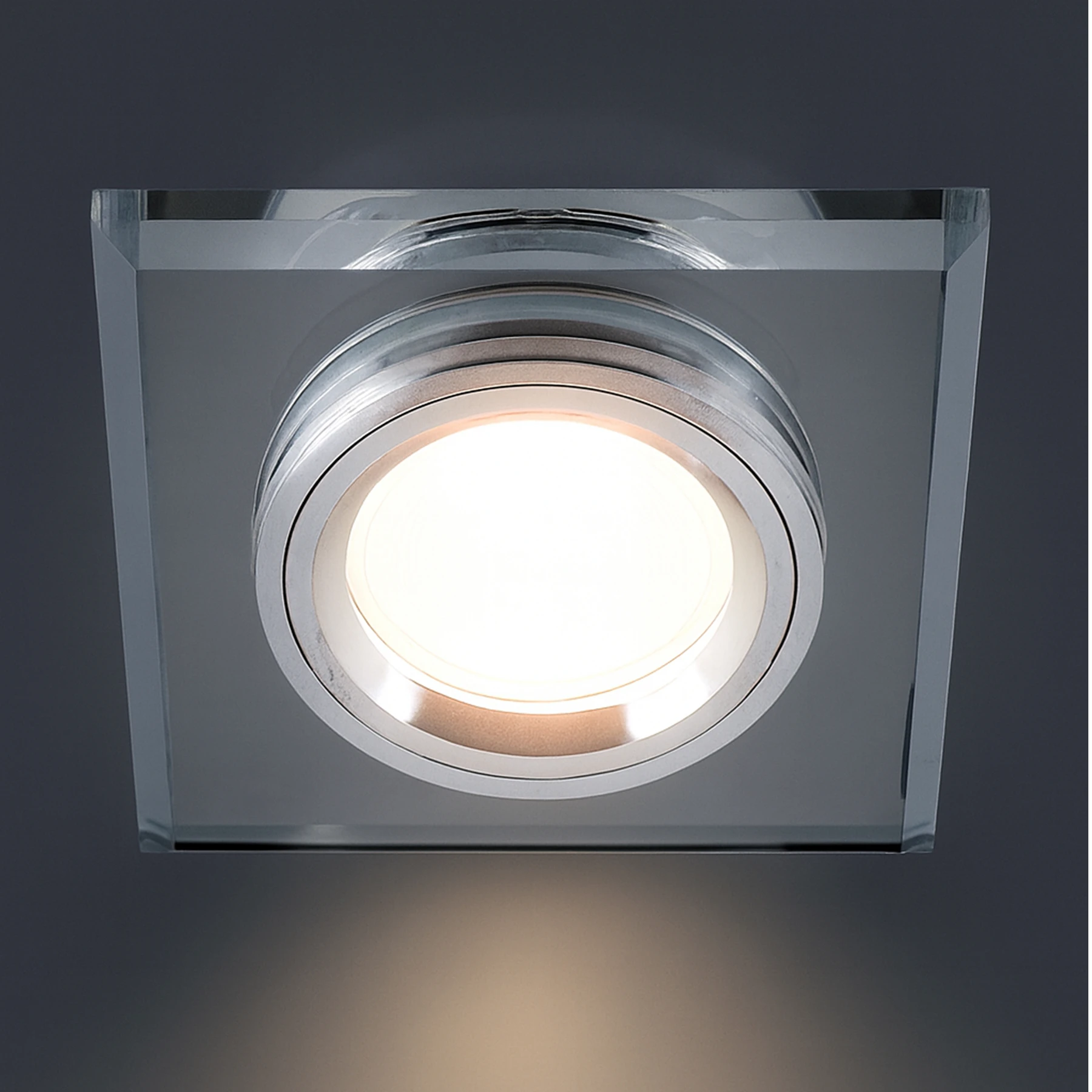 Deckenspot in transparent/chrom - Lichtfarbe: individuell wählbar