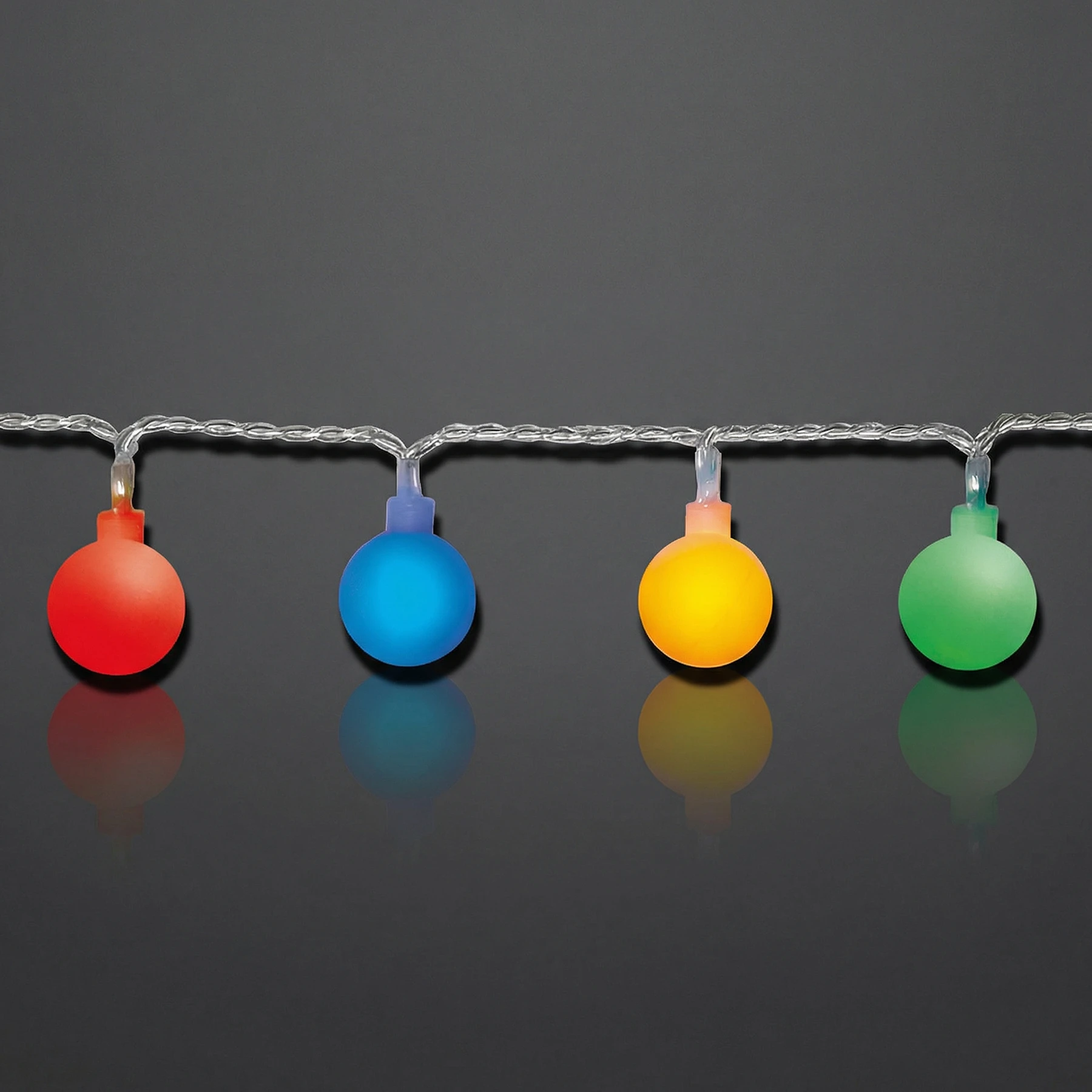 Berry - Deko Lichterkette für außen - 7,35 m - 50 LEDs - Netzbetrieb - Mehrfarbig