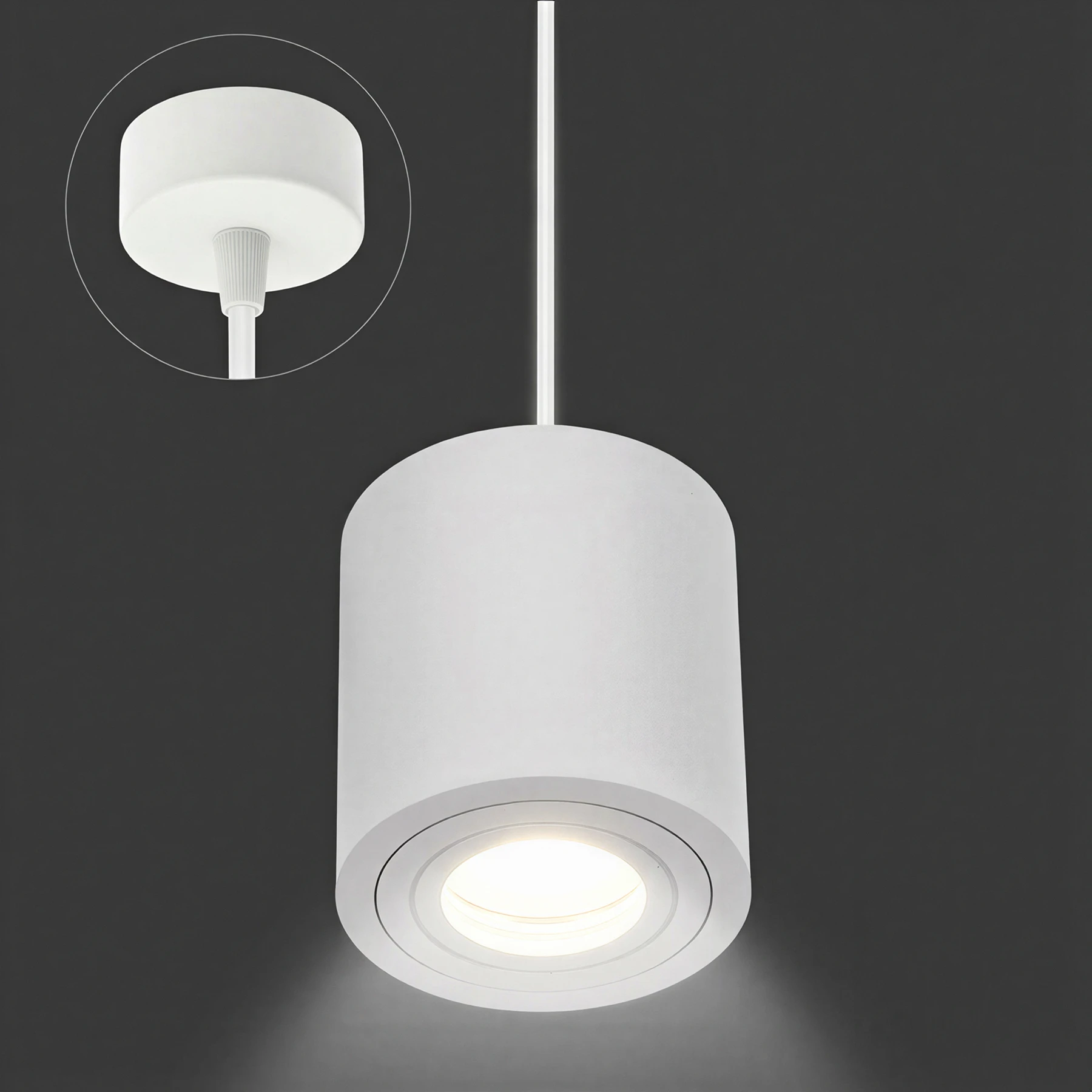 Pendelleuchte in weiß - Lichtfarbe: individuell wählbar