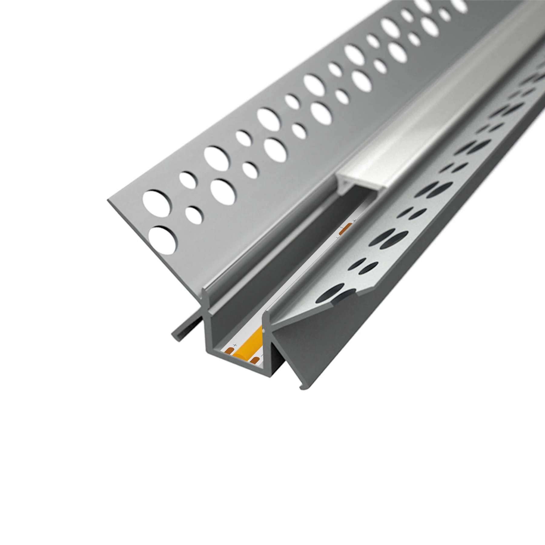 diffuse Abdeckung für LED Trockenbau Unterputzprofil - Innenecke, CC-90 - 100cm Länge