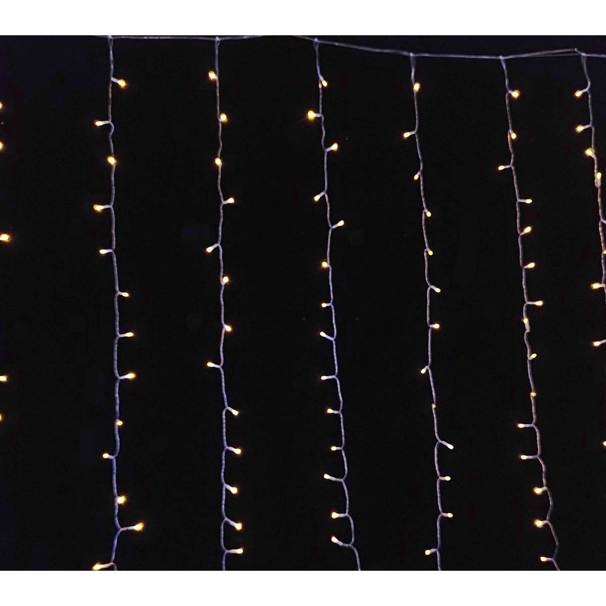 Shinelet - Lichtervorhang für außen - 3,3 m - 300 LEDs - USB-Betrieb - Warmweiß