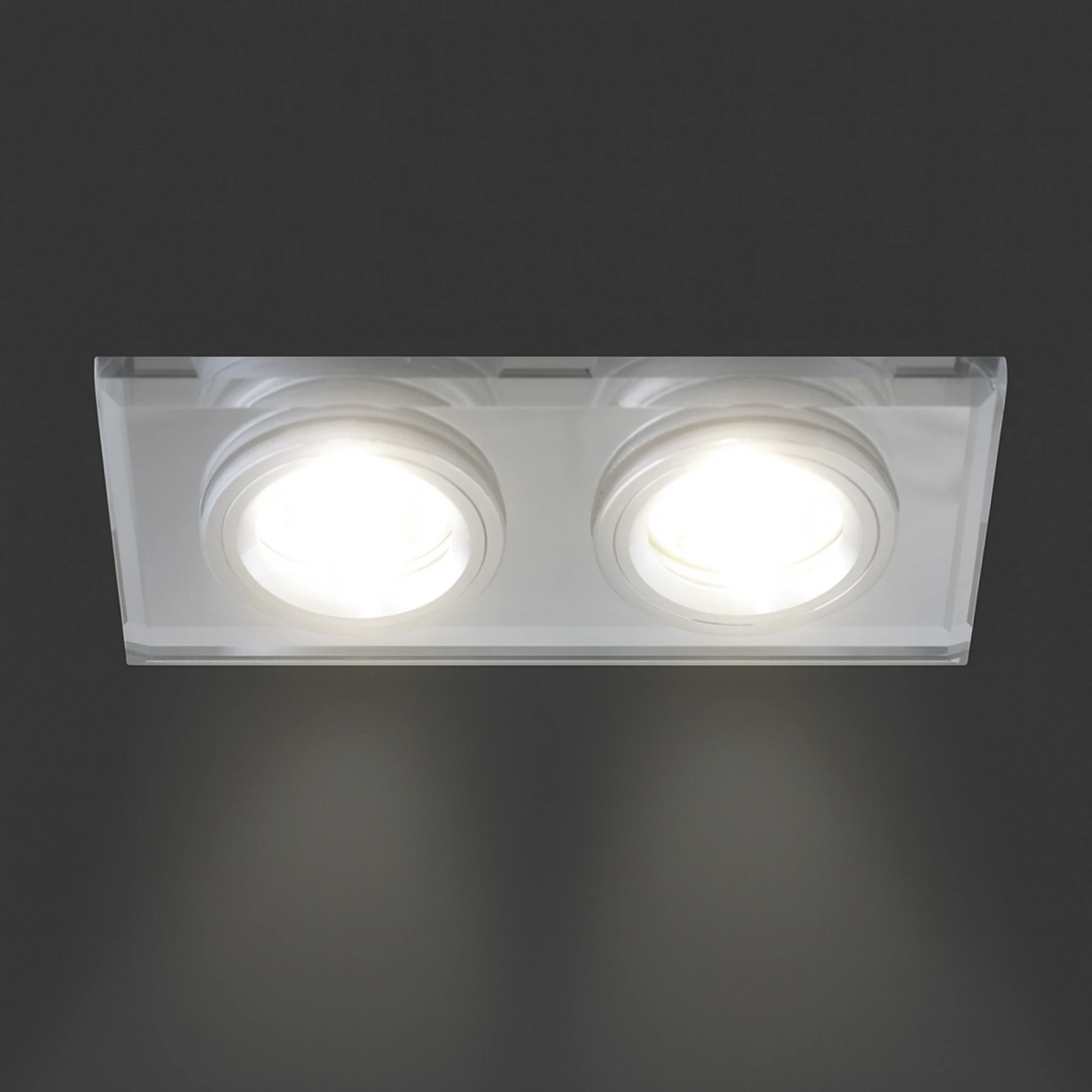Deckenspot in transparent/chrom - Lichtfarbe: individuell wählbar