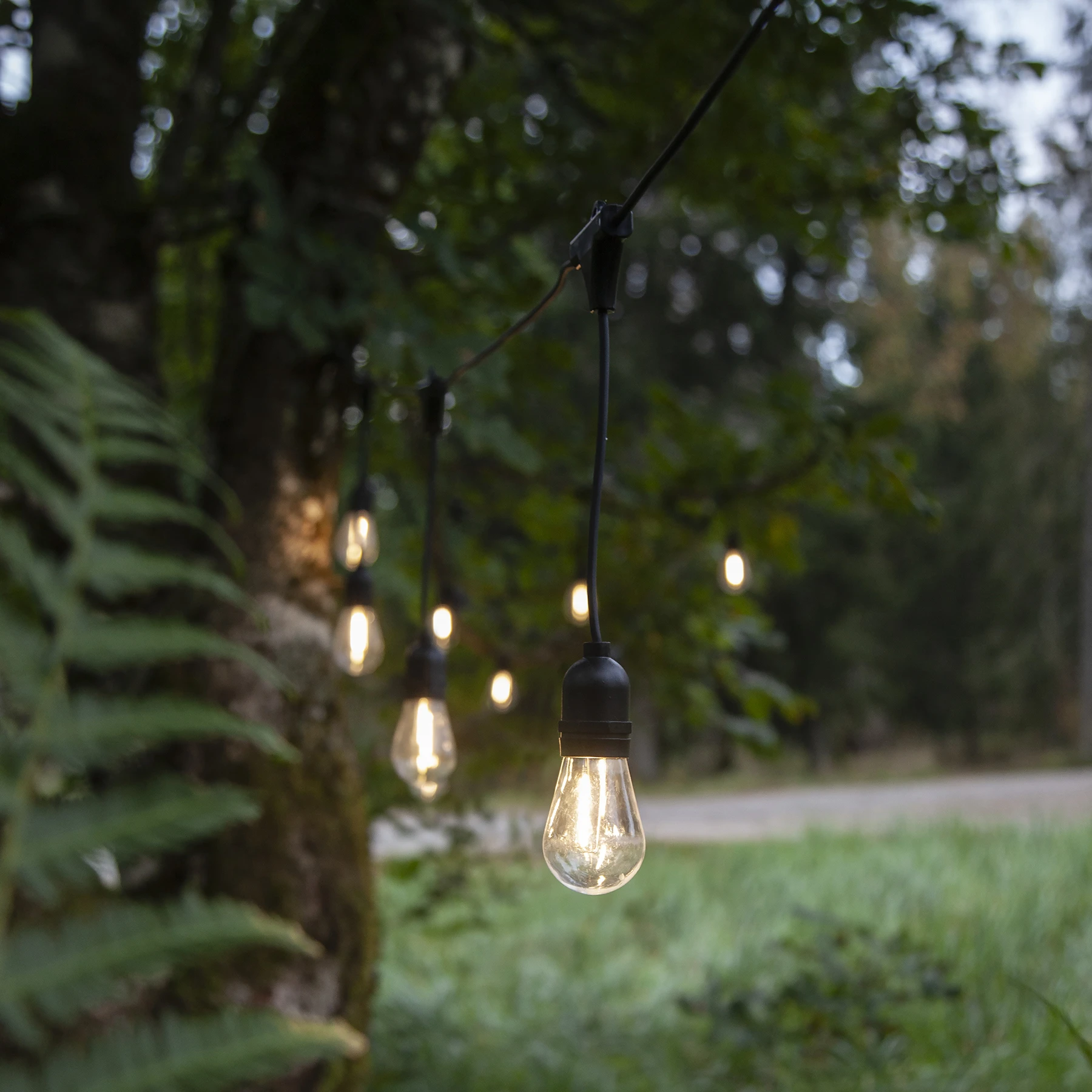 String Light - Lichterkette für außen - 3,6 m - 10 LEDs - Netzbetrieb - Warmweiß