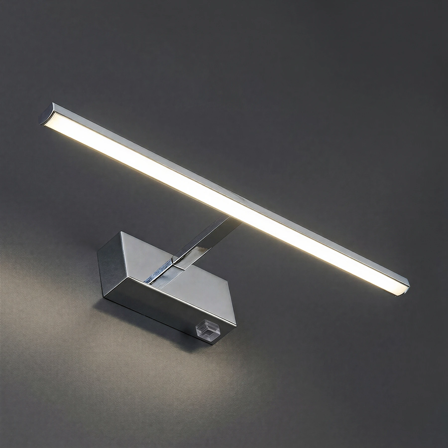230V LED - Spiegelleuchte in  Chrom - Lichtfarbe: Neutralweiß - 8W - 40,5cm