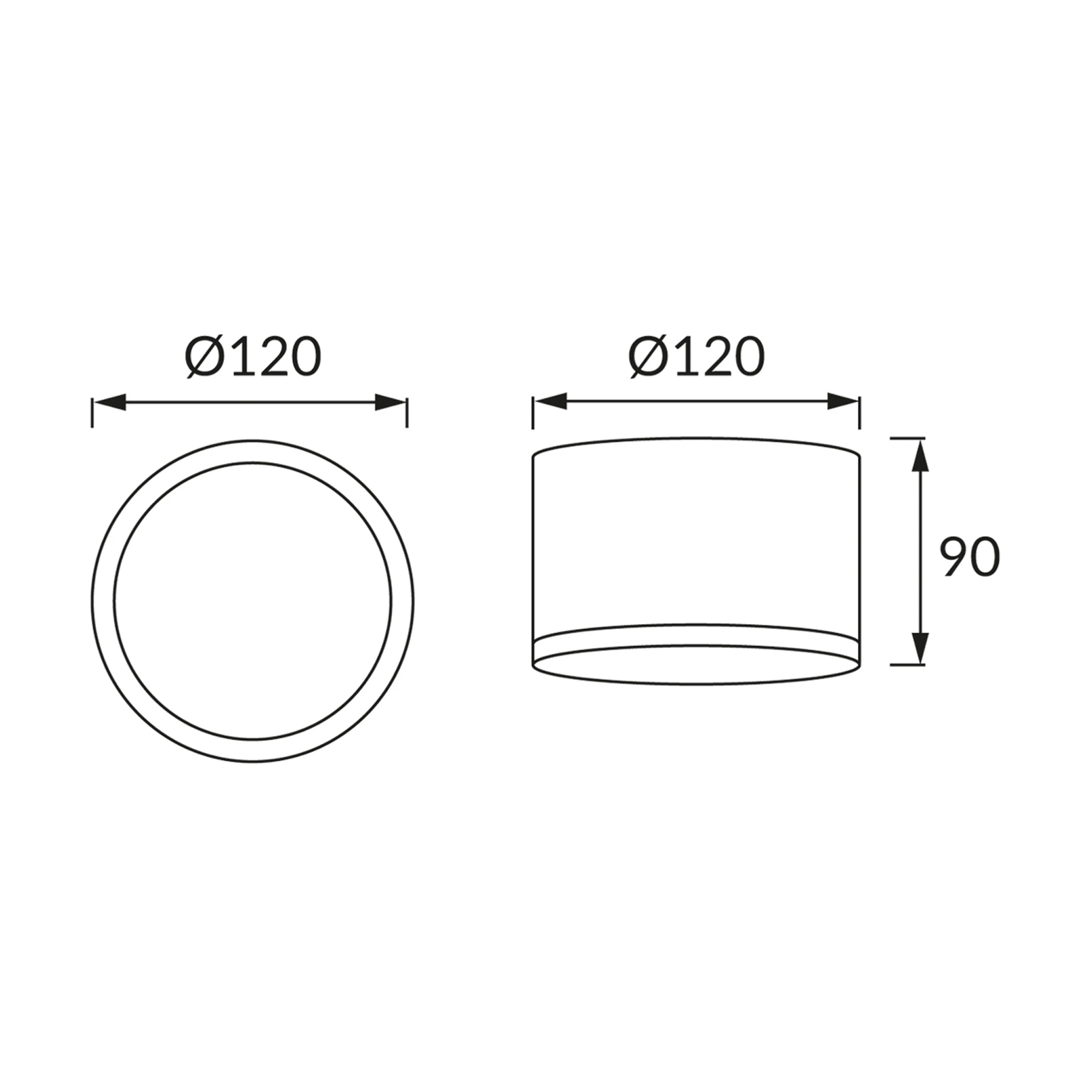 Deckenspot in weiß - Ø12cm - 10 W - Lichtfarbe: neutralweiß