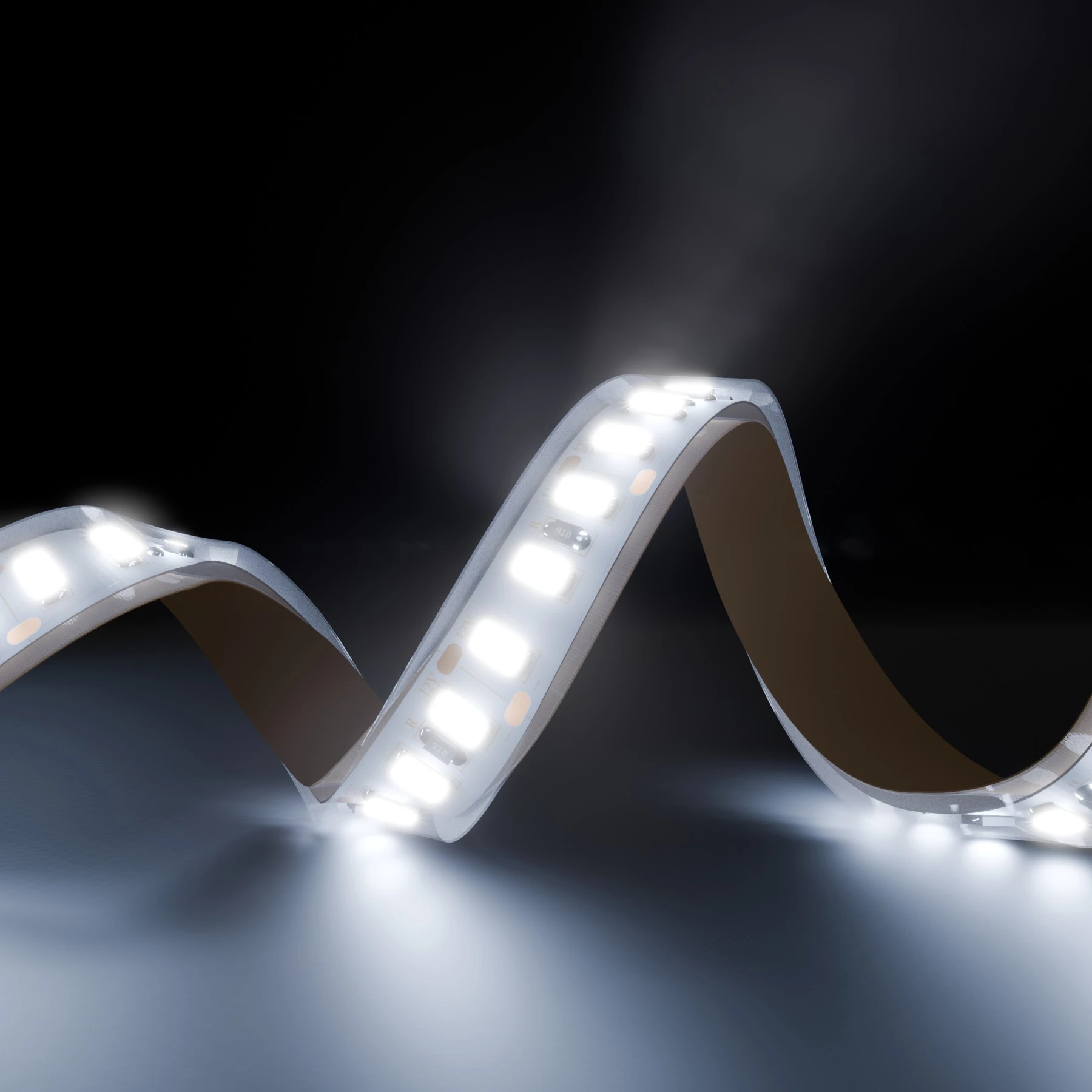 12V wasserfester High-Power LED Streifen - weiß - IP67 - 120 LEDs je Meter - alle 2,5cm teilbar - 417,5cm - 501 High Power LEDS -80,2 Watt - 11774 Lumen - 100cm Eingangskabel mit offenen Enden