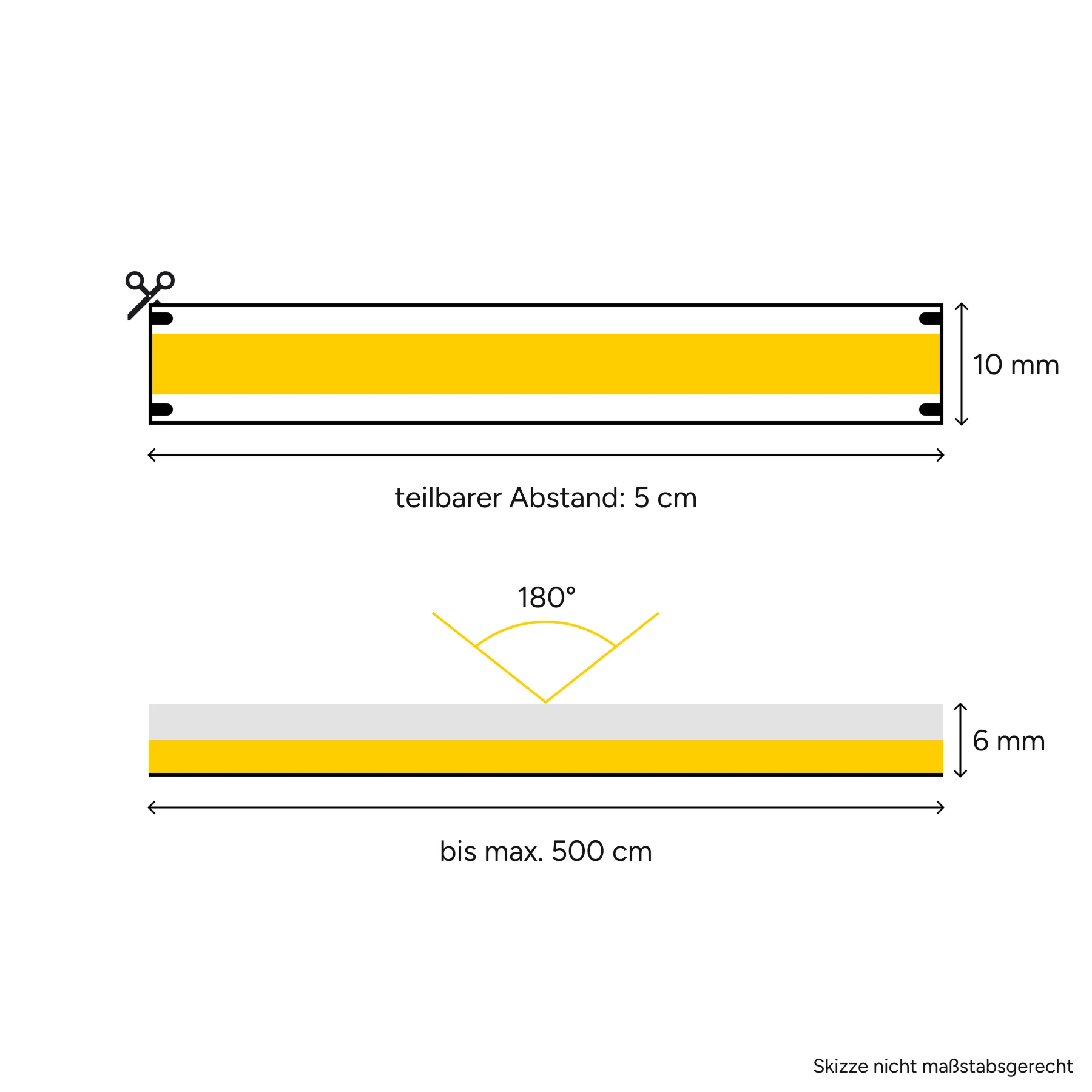 24V wasserfester COB LED Streifen - warmweiß - IP67 - 480 LEDs je Meter - alle 5cm teilbar - 420cm - 2016 LED Chips - 63 Watt - 7098 Lumen - 20cm Eingangskabel Plug & Play wasserfest 2polig