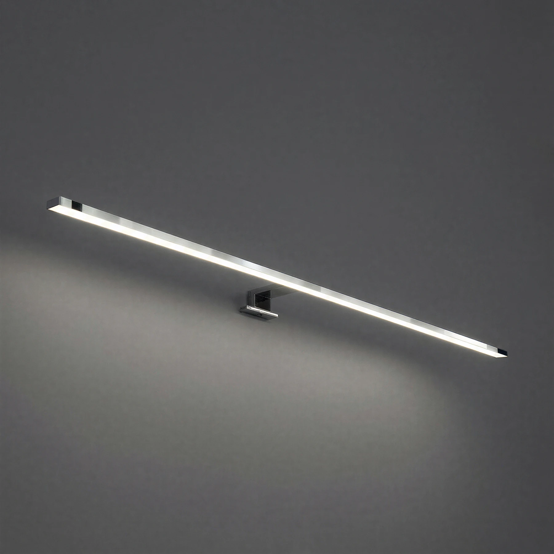 230V LED - Spiegelleuchte in  Chrom - Lichtfarbe: Neutralweiß - 15W - 90cm