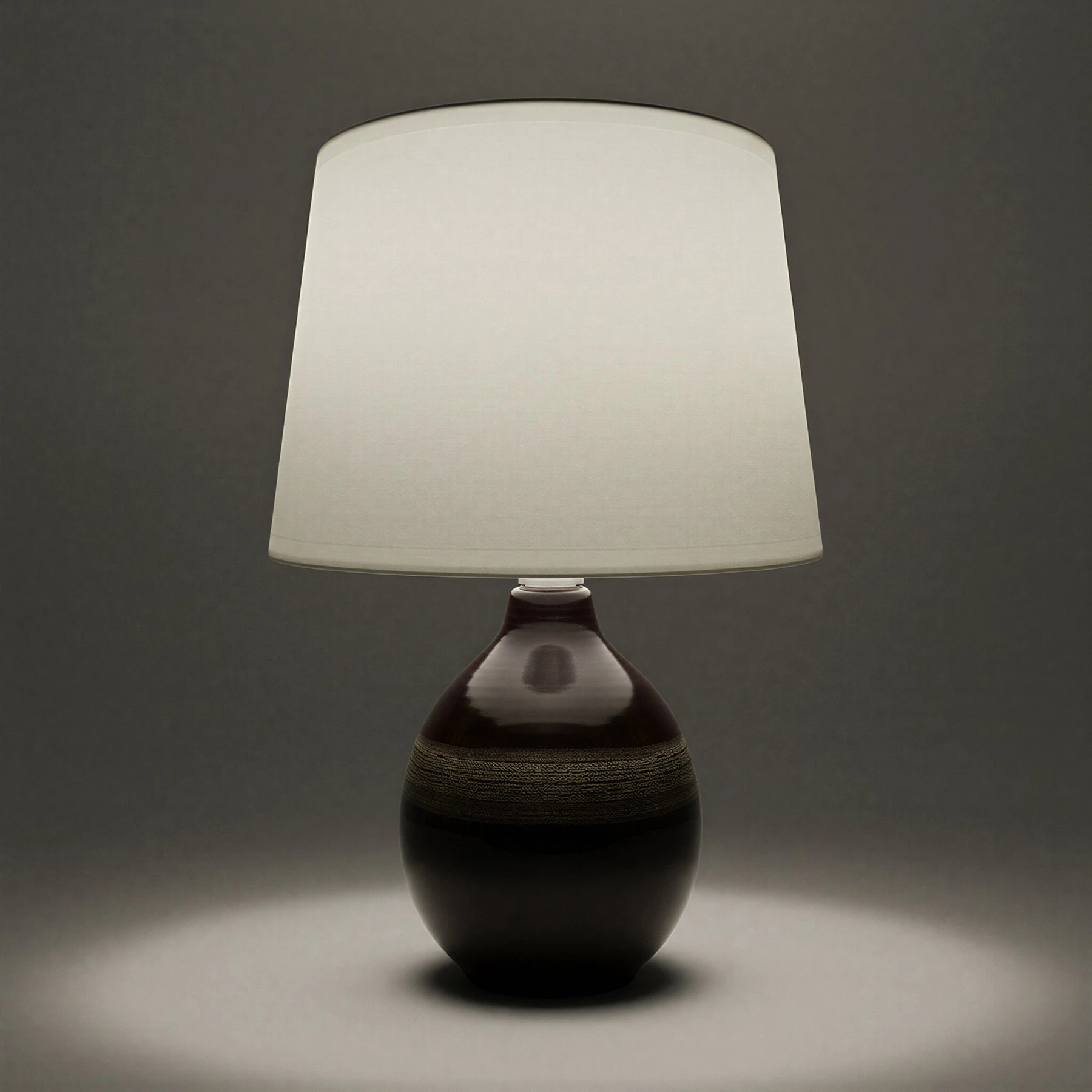 ROMA - Tischleuchte indoor in schwarz/beige - Lichtfarbe: individuell wählbar