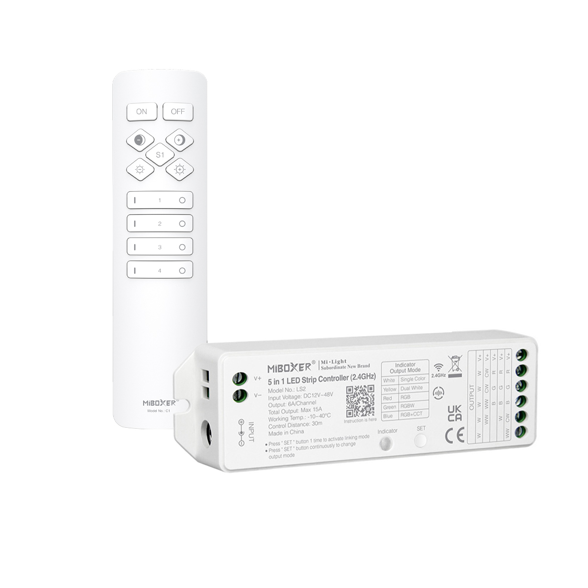 LED Funk Controller Set - 4 Zonen - 1 bis 2 Kanal - CCT - Fernbedienung (2,4 GHz)