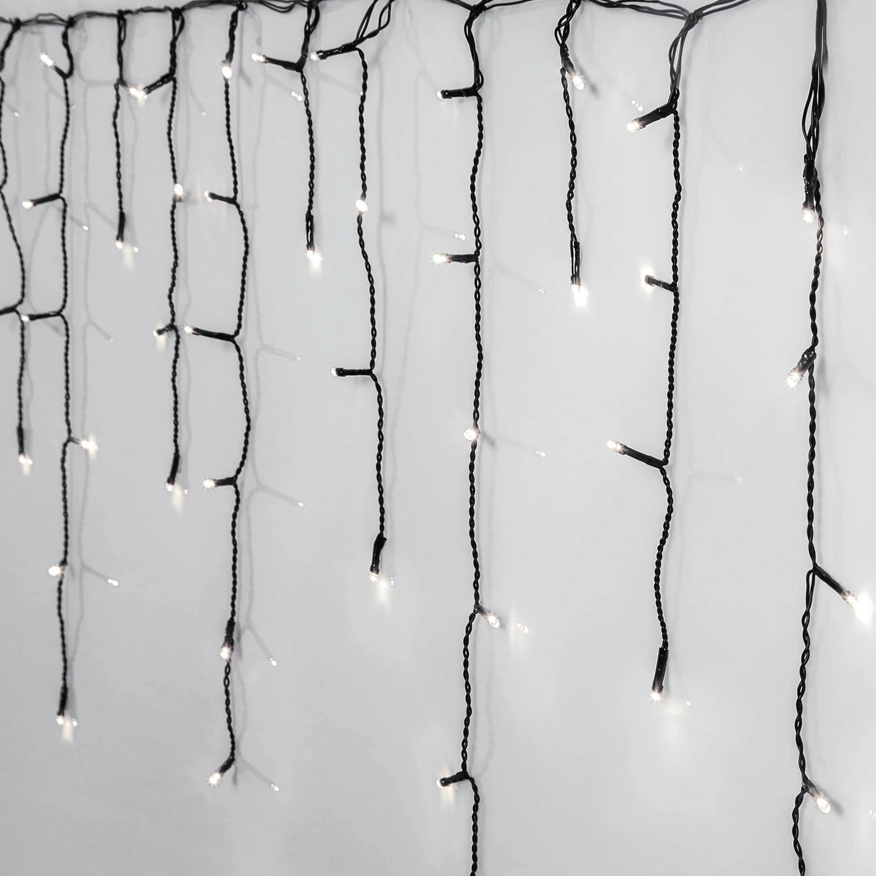 Crispy Ice White - Lichtervorhang für außen - 11,9 m - 480 LEDs - Netzbetrieb - Kaltweiß