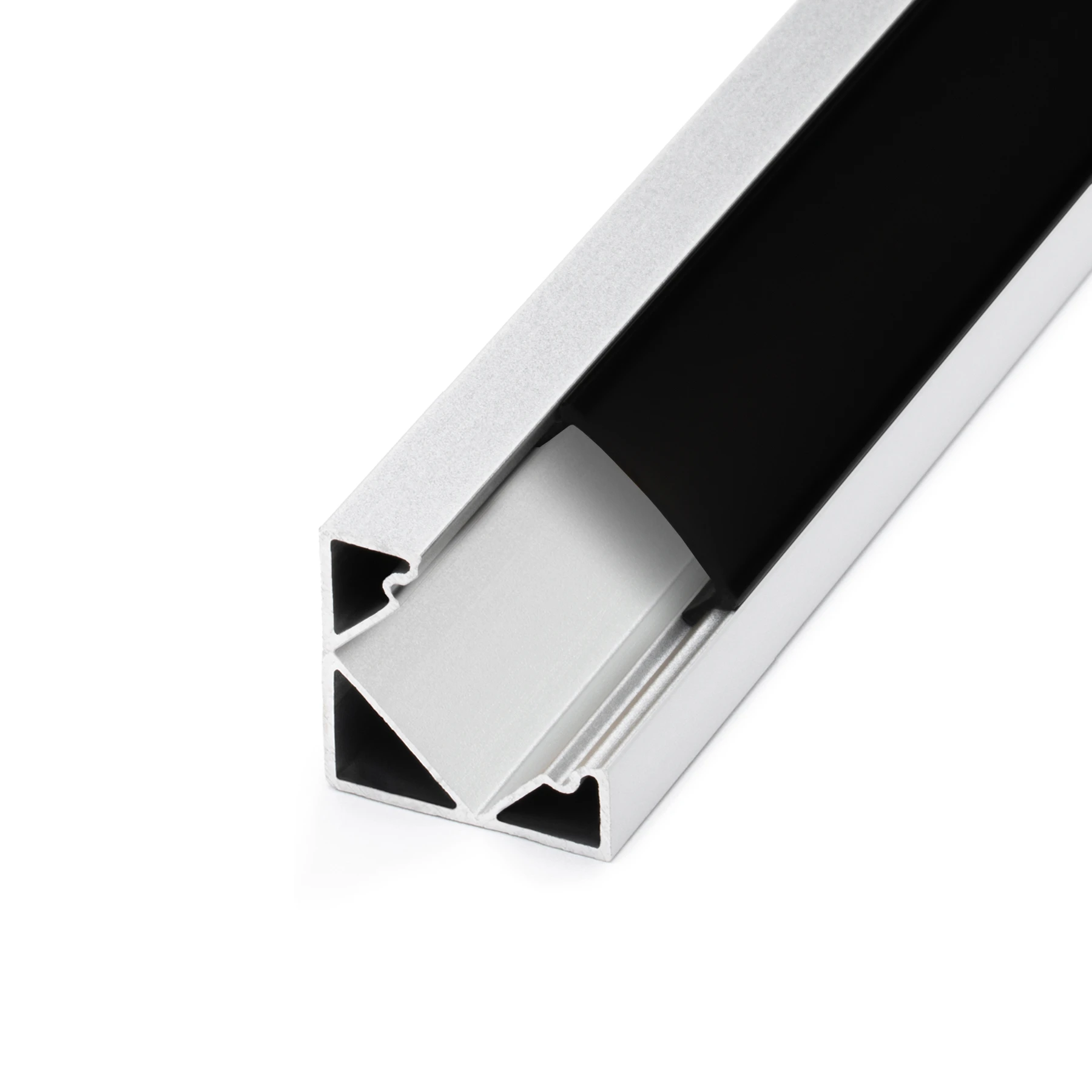 schwarze Abdeckung für LED Eckprofil - 90°, CC-35-BLK - 100cm Länge