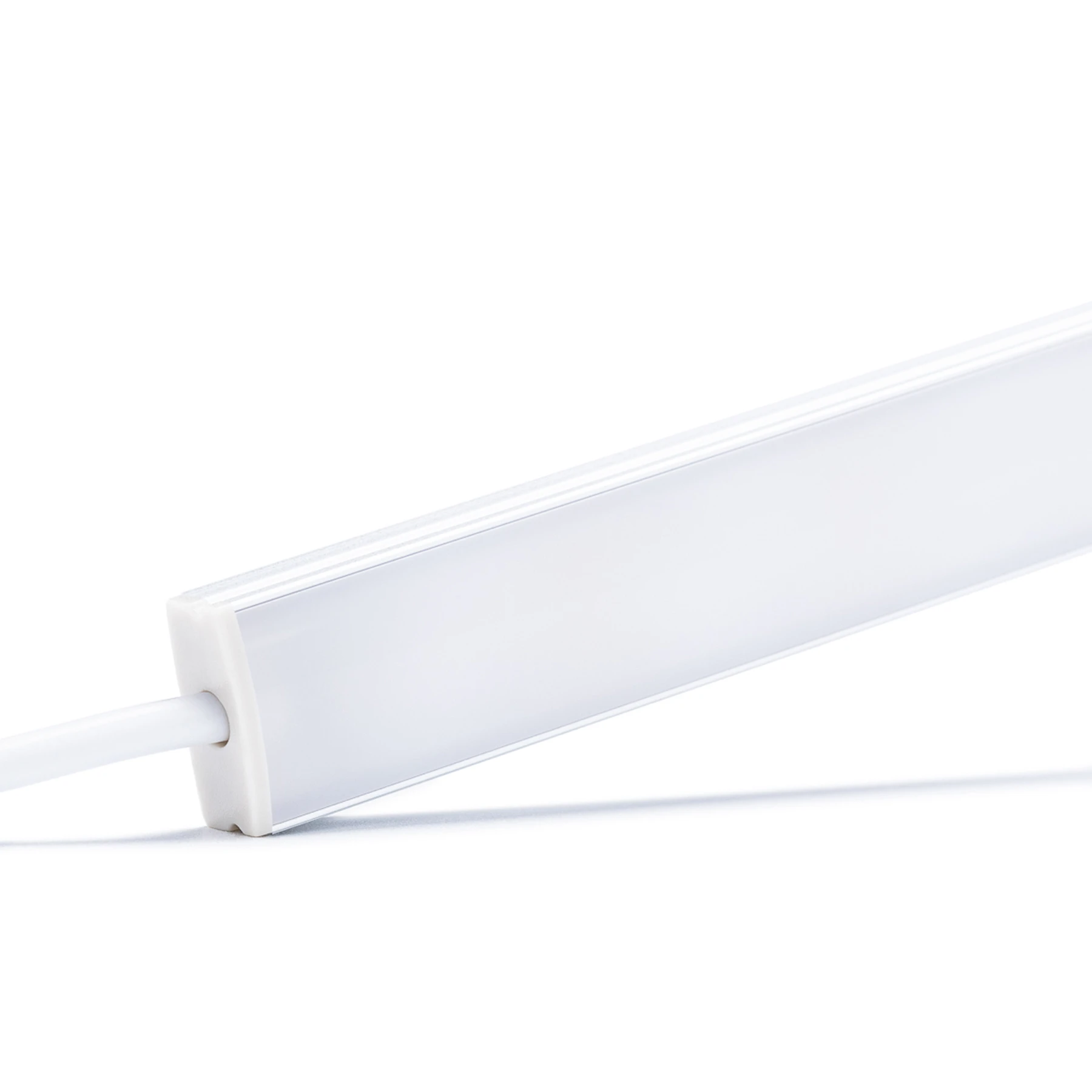24V Slim-Line Aluminium LED Leiste - UV - diffuse Abdeckung - 33cm - 72 LEDs - 6 Watt - kein Anschlußkabel zum Netzteil - mit Ausgangskabel ( zum Anschluss einer weiteren LED- Leiste )