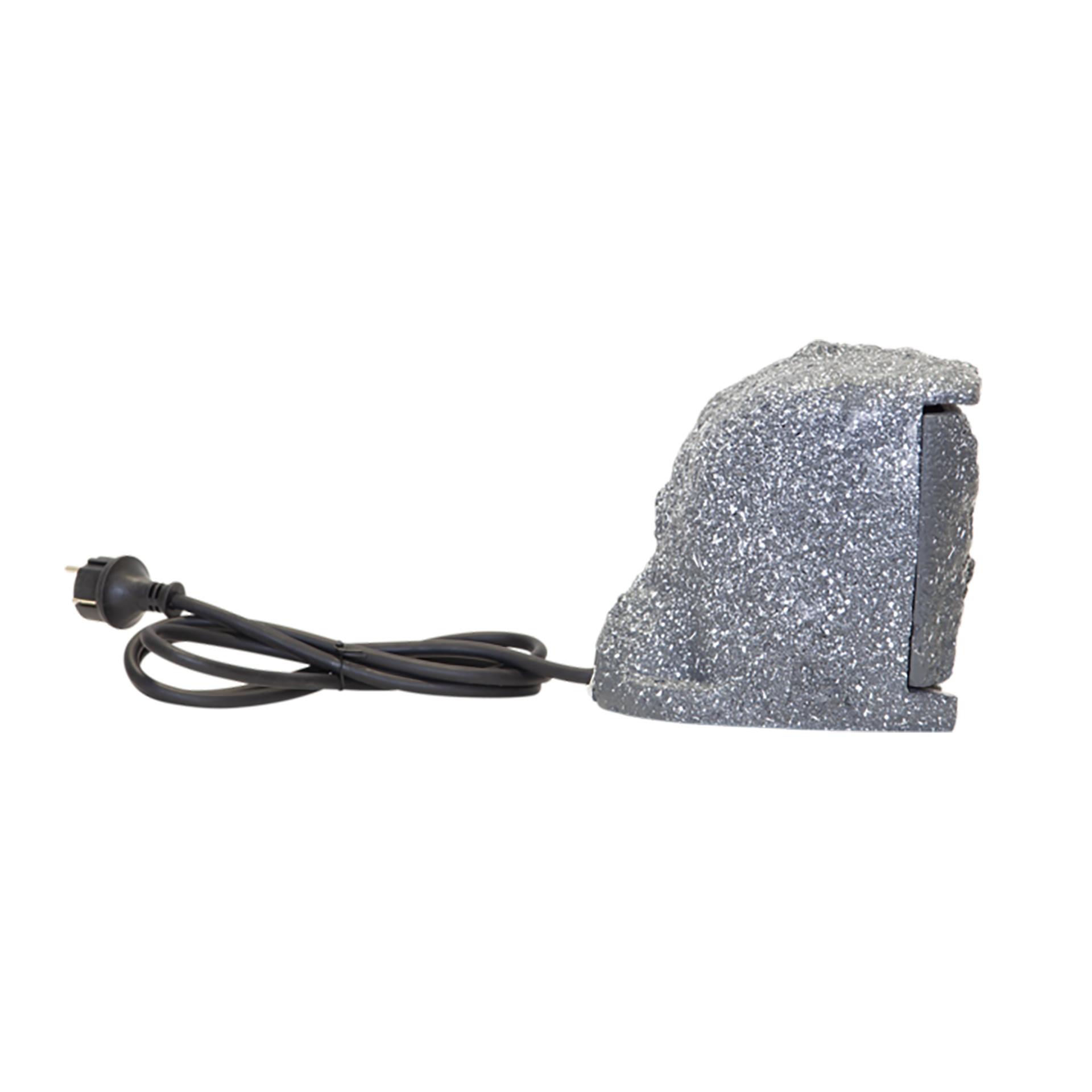 Gartensteckdose in Steinoptik - 20 x 20 x 20 cm - Verteiler mit 4 Ausgängen - IP 44