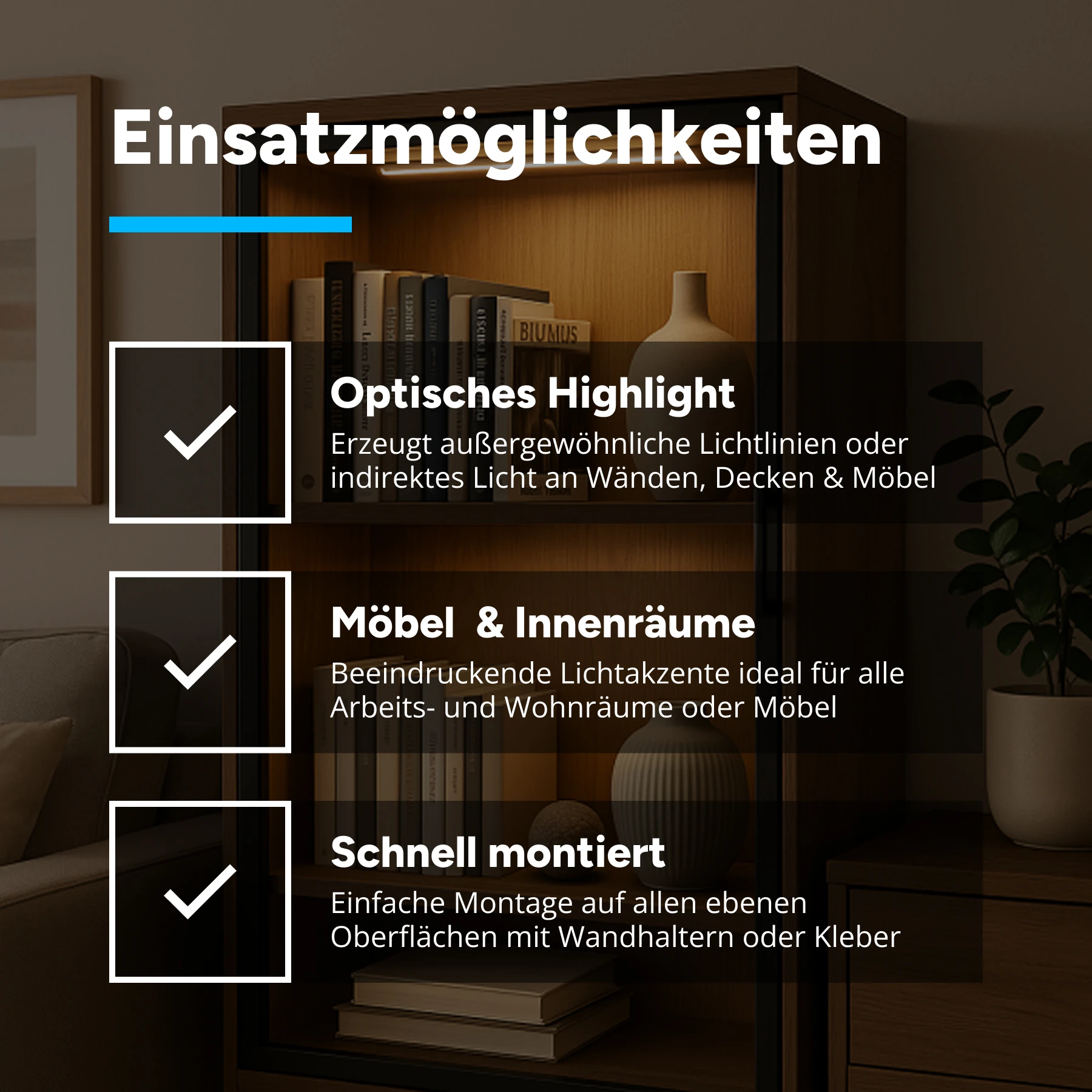 24V Aluminium Unterbau LED Leiste - neutralweiß - diffuse Abdeckung - kein Anschlußkabel zum Netzteil - mit Ausgangskabel ( zum Anschluss einer weiteren LED- Leiste ) - 33cm - 42 LEDs - 6 Watt - 504 Lumen