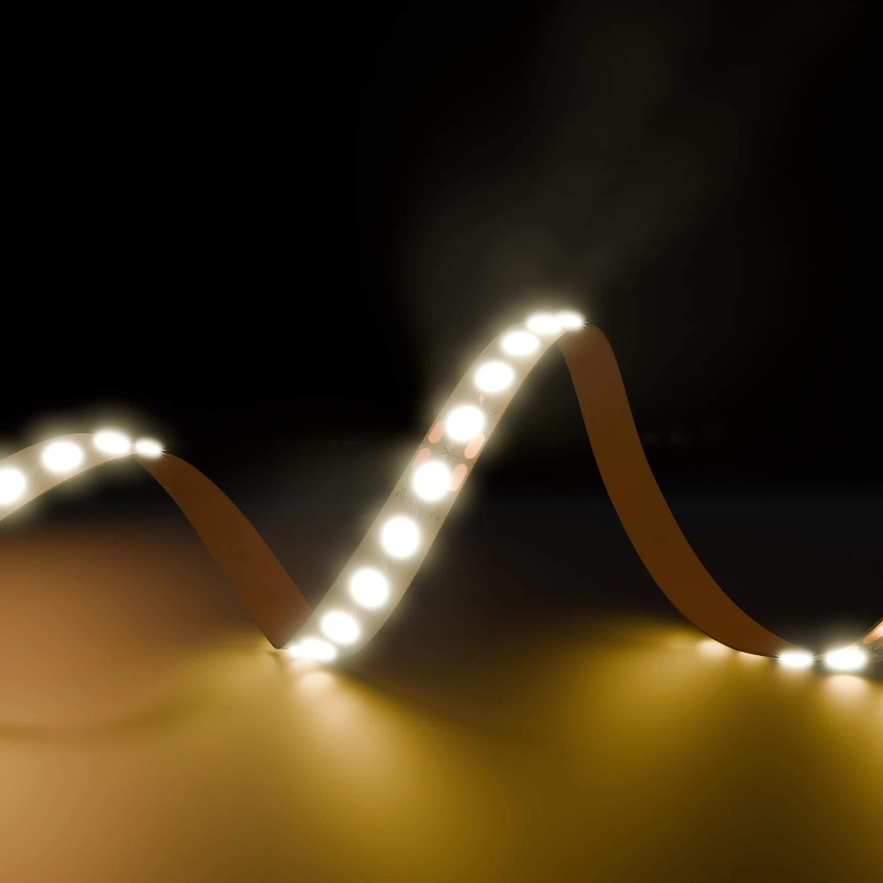 24V LED Streifen Set mit Controller und Netzteil - 5m lang - 8mm breit - Lichtfarbe: Warmweiß