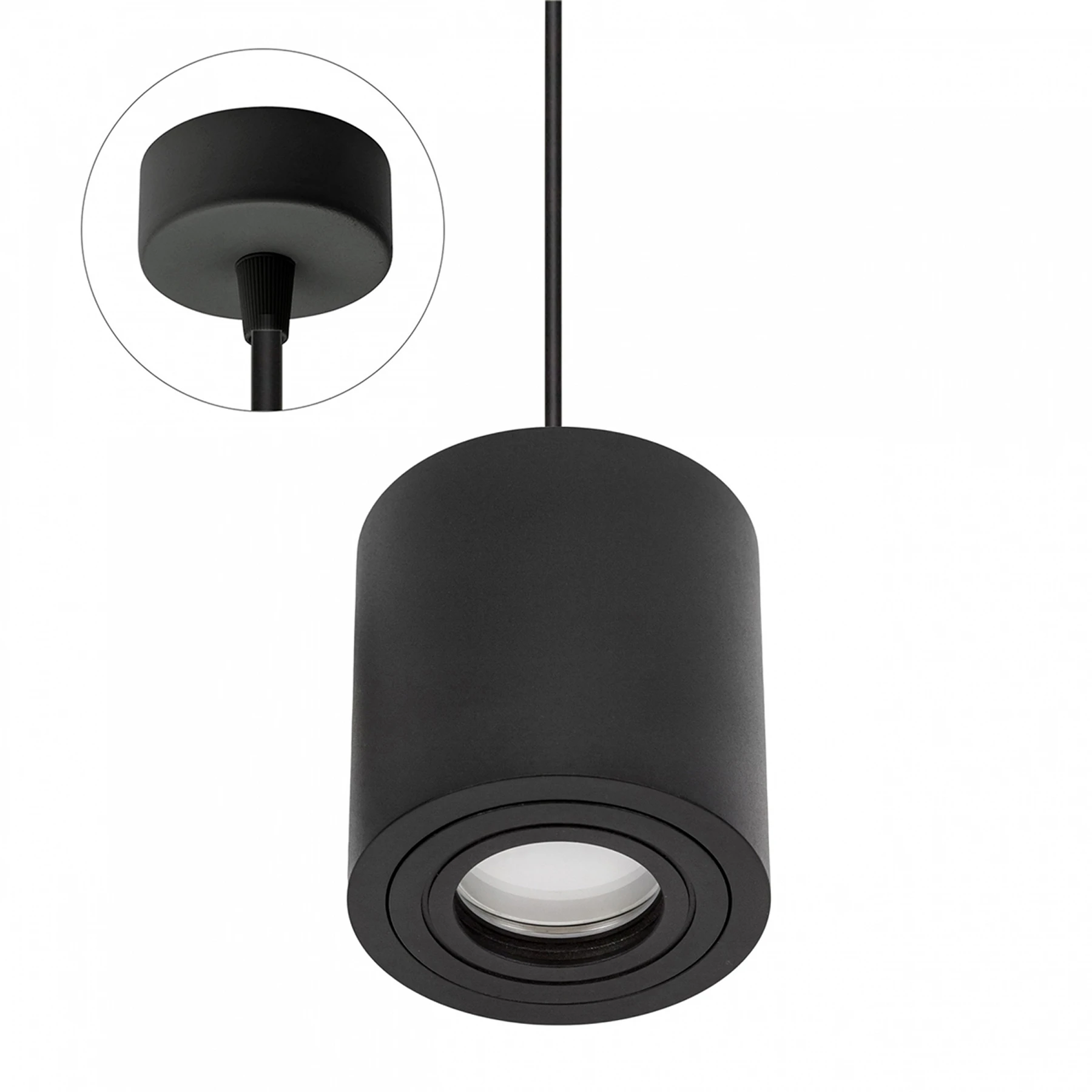Pendelleuchte in schwarz - Lichtfarbe: individuell wählbar