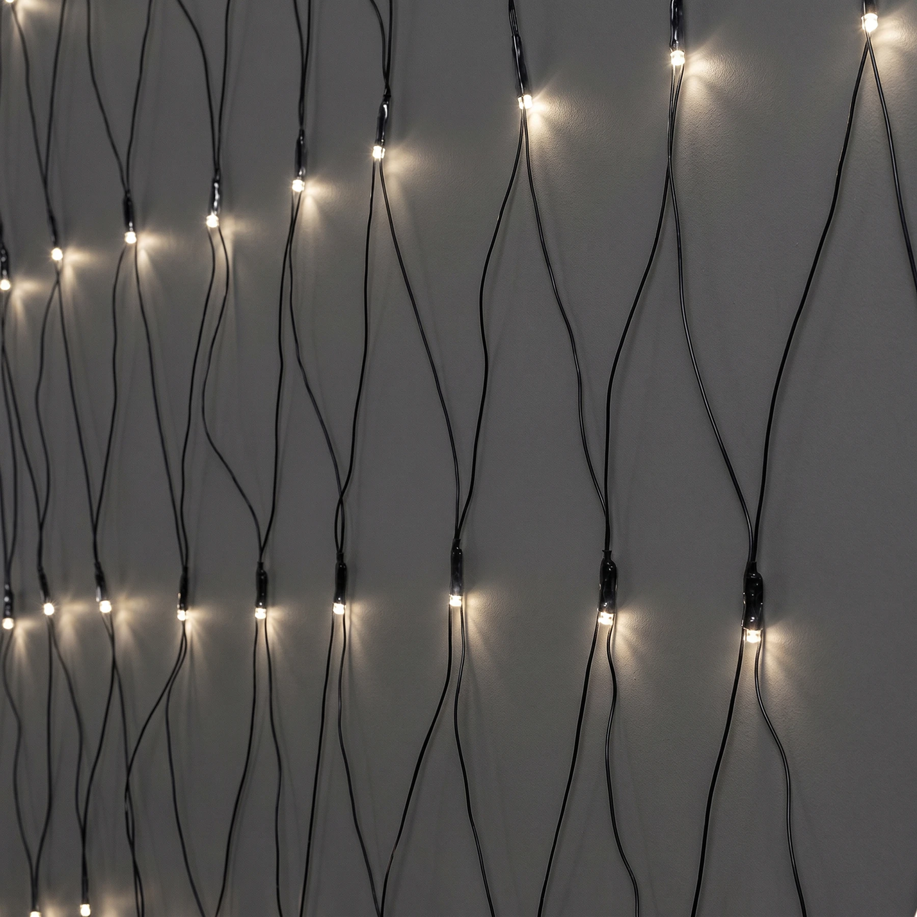 Crispy Ice White - Lichternetz für außen - 2 m - 160 LEDs - Netzbetrieb - Kaltweiß