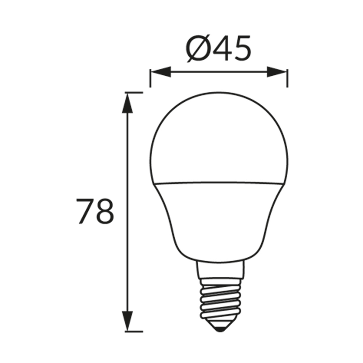 ULKE LED - E 14 Leuchtmittel - 6 W - Lichtfarbe: neutralweiß - Ball - diffus
