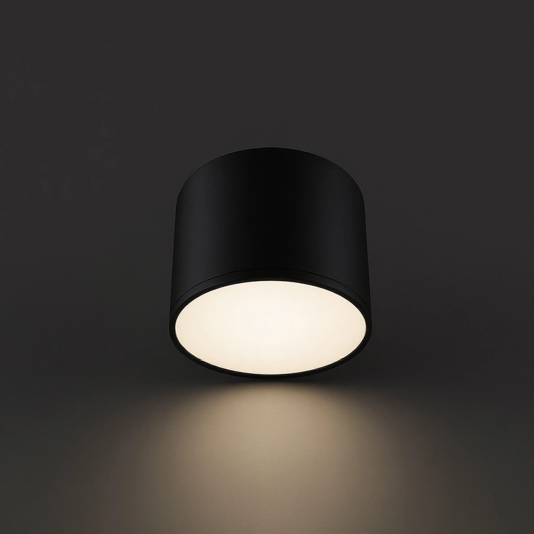 ROLEN LED - Aufbau Deckenspot in schwarz - Ø8cm - 3W - Lichtfarbe: neutralweiß