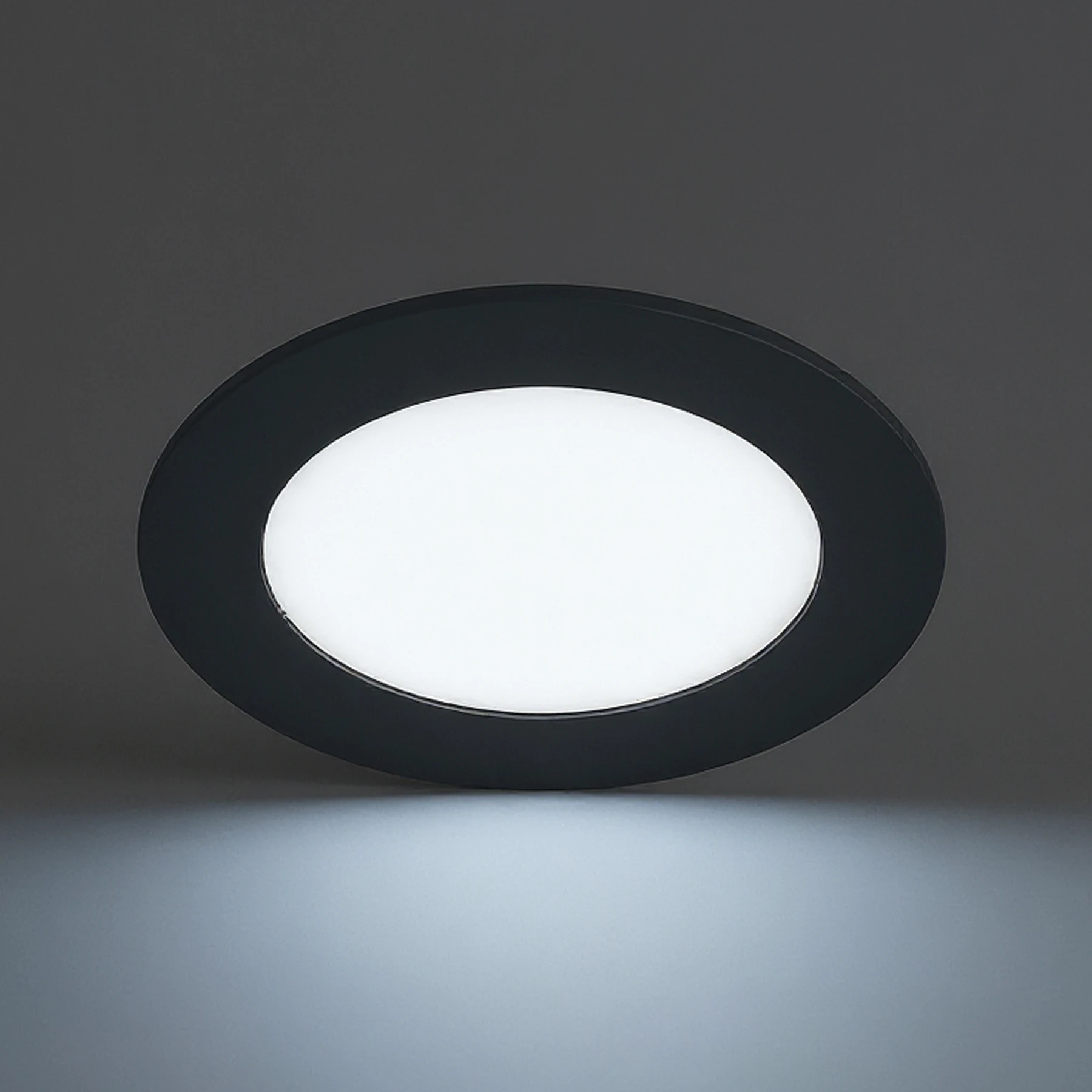 Decken Einbauleuchte in schwarz - Ø15cm - 12 W - Lichtfarbe: weiß einstellbar