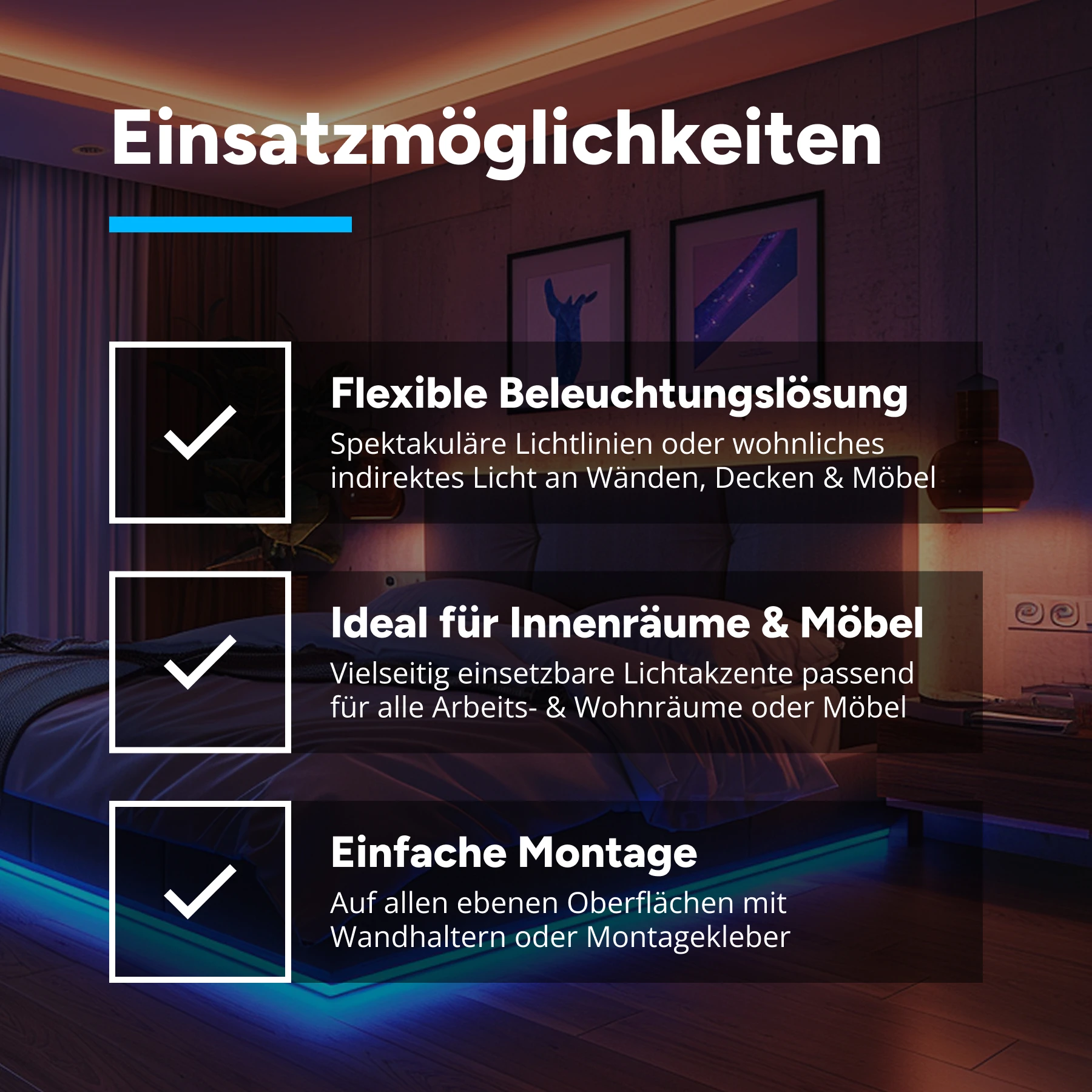 24V White Line Slim LED Leiste - RGBWW (RGB + Warmweiß) - diffuse Abdeckung - 33cm mit 18 LEDs - 4 Watt - 360 Lumen - mit Ausgangskabel ( zum Anschluss einer weiteren LED- Leiste )