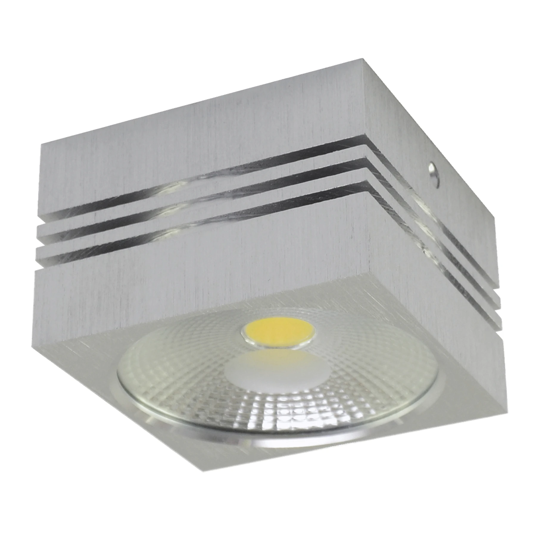 GUSTI LED - Aufbau Deckenspot in silber - 10cm - 10W - Lichtfarbe: neutralweiß