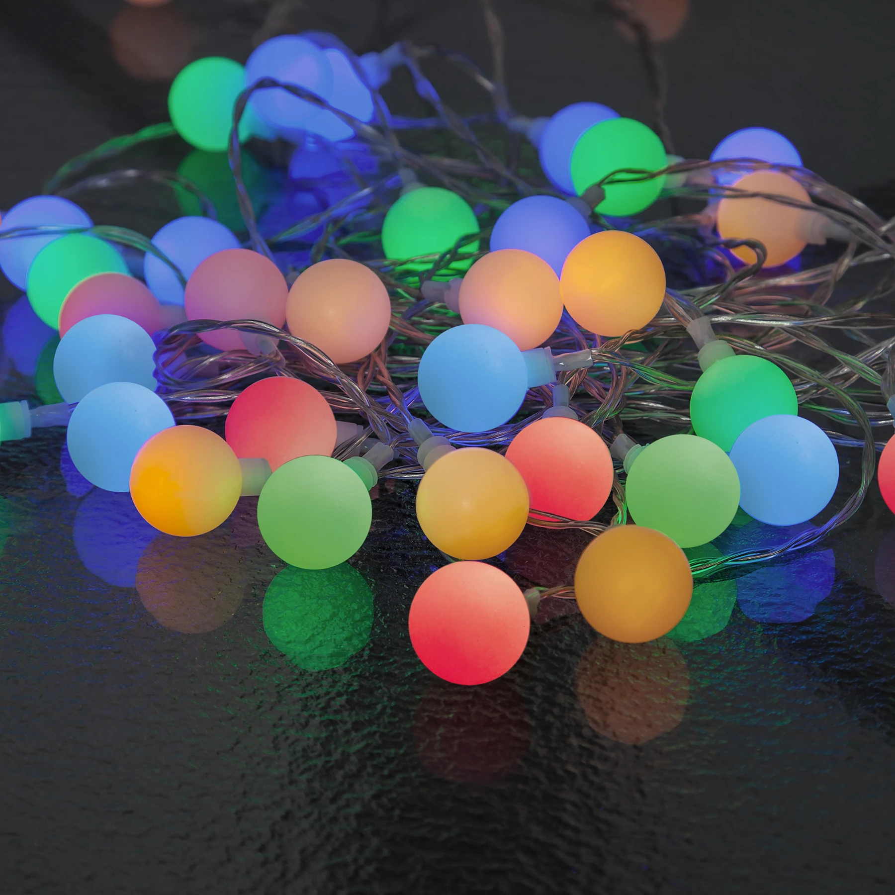 Berry - Deko Lichterkette für außen - 7,35 m - 50 LEDs - Netzbetrieb - Mehrfarbig