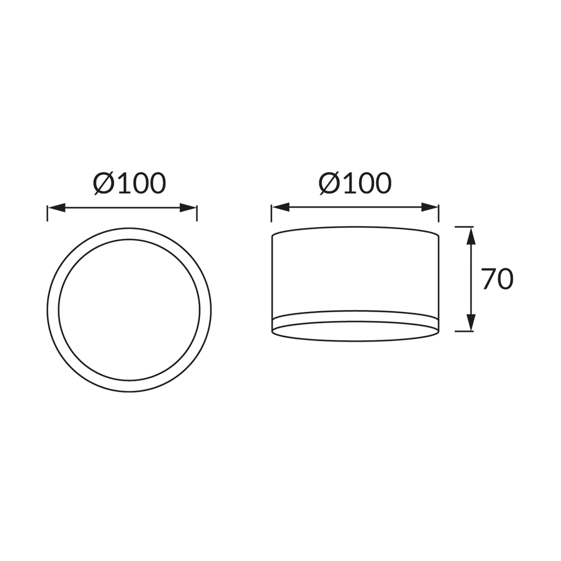 Deckenspot in weiß - Ø10cm - 7 W - Lichtfarbe: neutralweiß