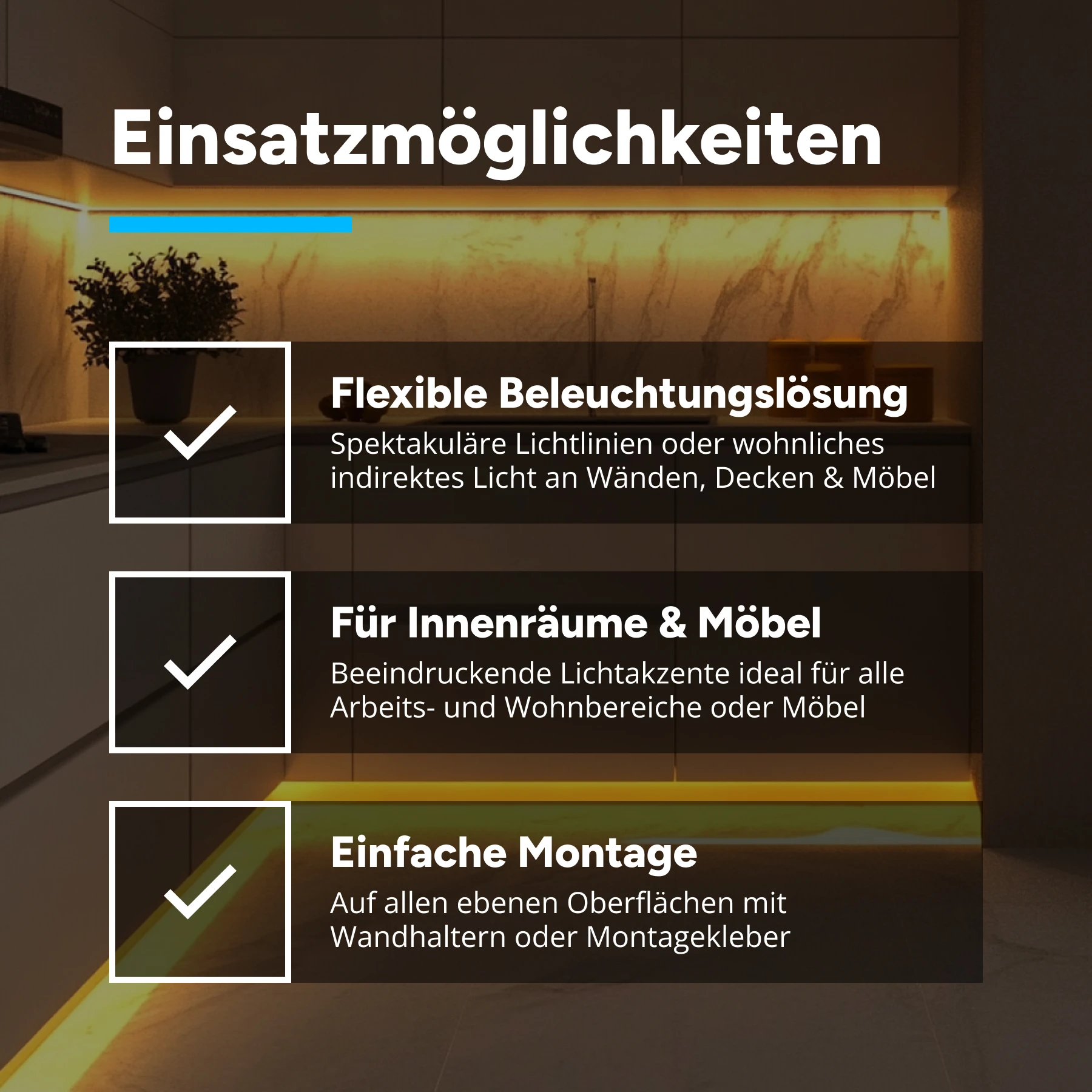 24V mini Aluminium LED Leiste – warmweiß – diffuse Abdeckung - 33 cm mit 144 LEDs  - 3 Watt - 350 Lumen - kein Anschlußkabel zum Netzteil