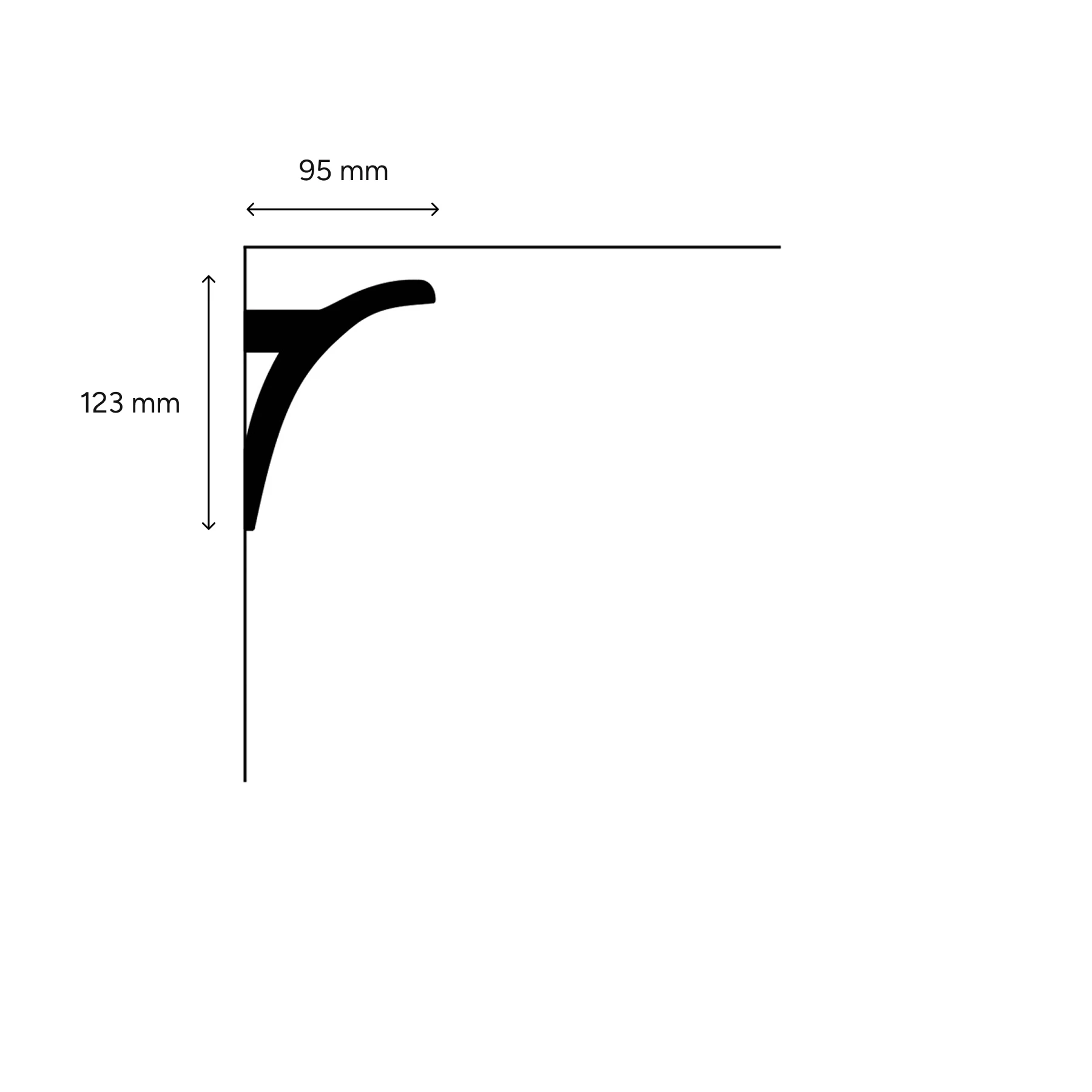 LED Stuckleiste - Deckenleiste - indirekt - 9,5 x 12 x 200cm