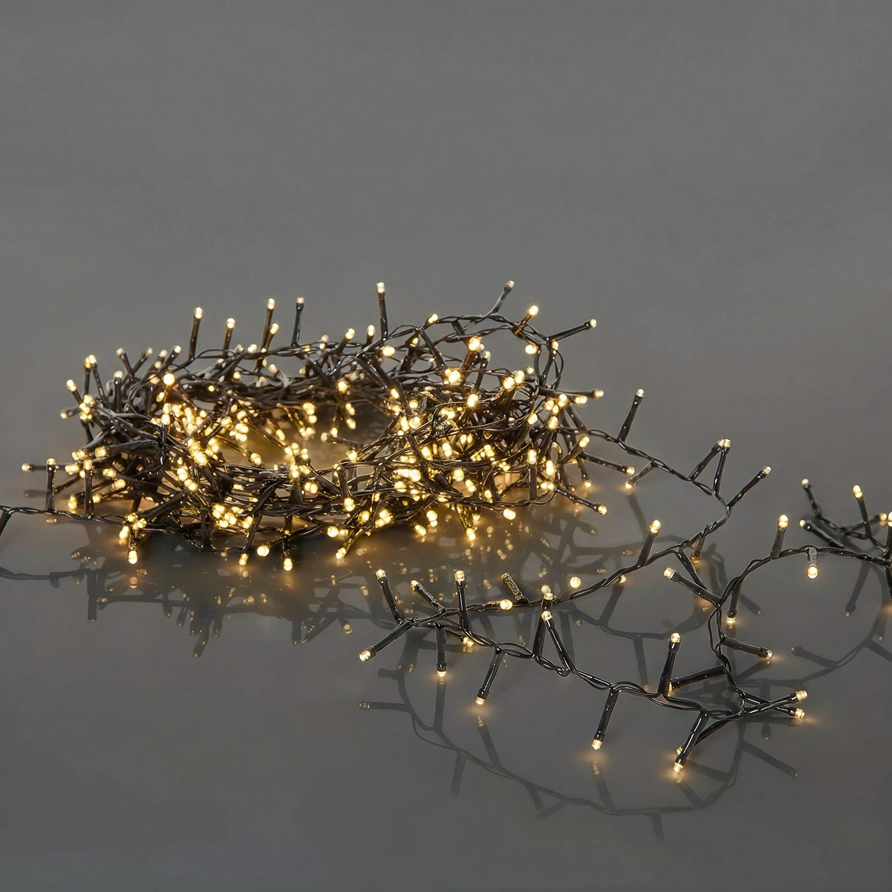 Flashy - Lichterkette für außen - 16 m - 800 LEDs - Timer - Netzbetrieb - 8 Funktionen - Warmweiß