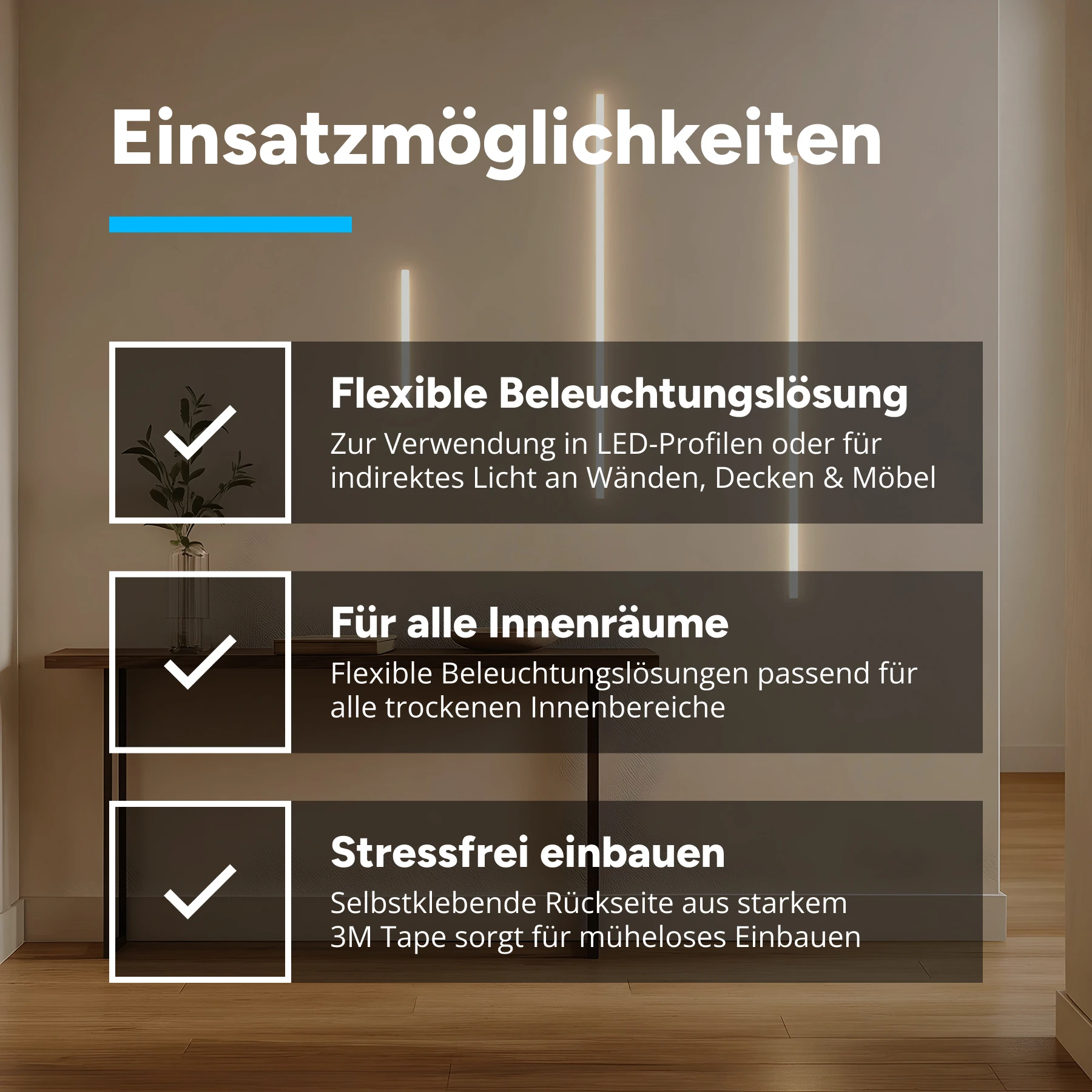 24V LED Streifen - neutralweiß - 140 LEDs je Meter - alle 5cm teilbar - kein Anschlußkabel zum Netzteil - ohne Steckerbuchsen 4polig - 5cm - 7 LEDs - 1 Watt - 84 Lumen