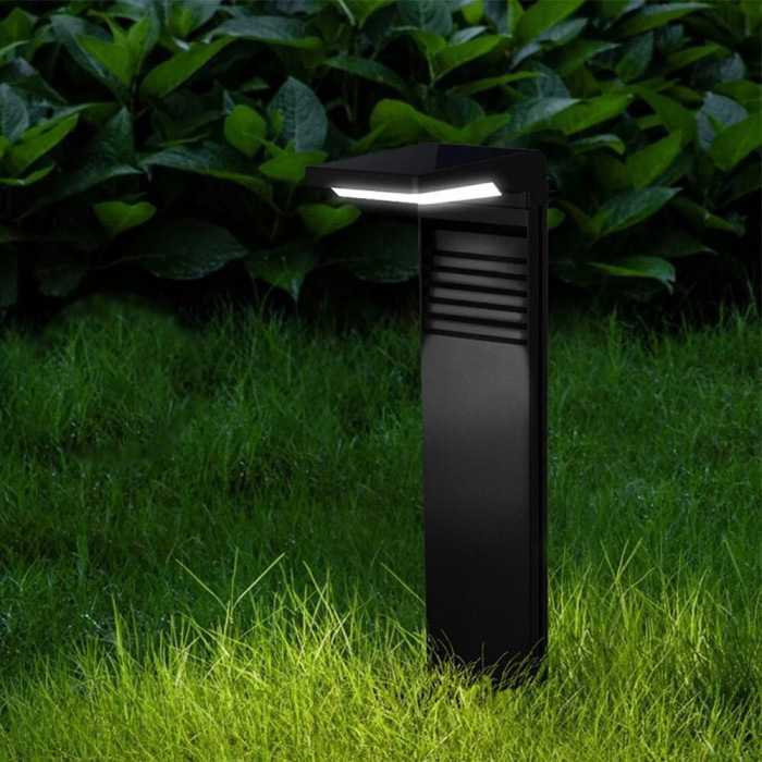 Wegeleuchte mit Dämmerungssensor in schwarz - 2 W - Lichtfarbe: neutralweiß
