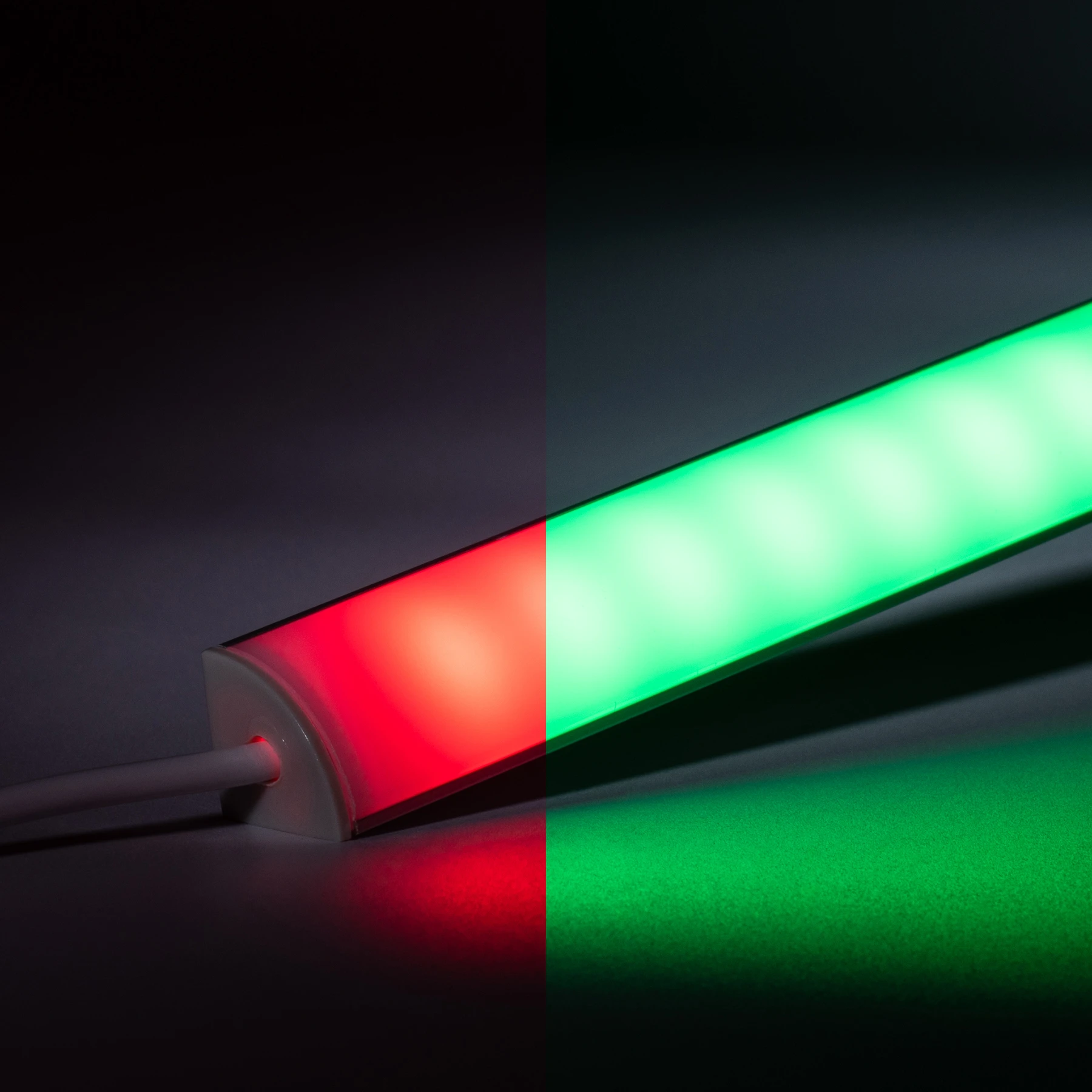 24V Aluminium LED Eck Leiste rund – RGB – diffuse Abdeckung