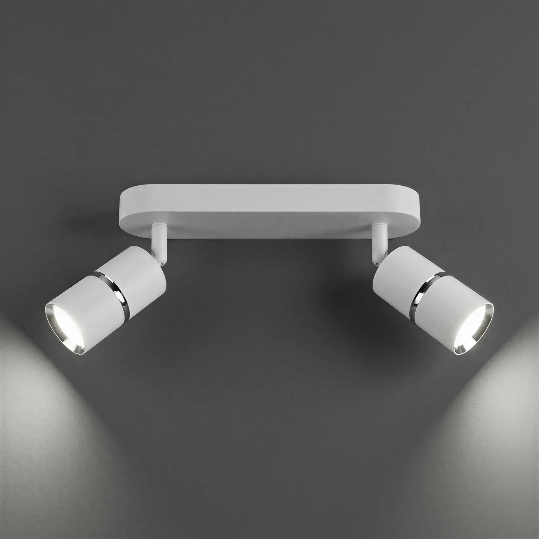 DIOR SPT 2 - Decken Spotleuchte in weiß/chrom - Lichtfarbe: individuell wählbar