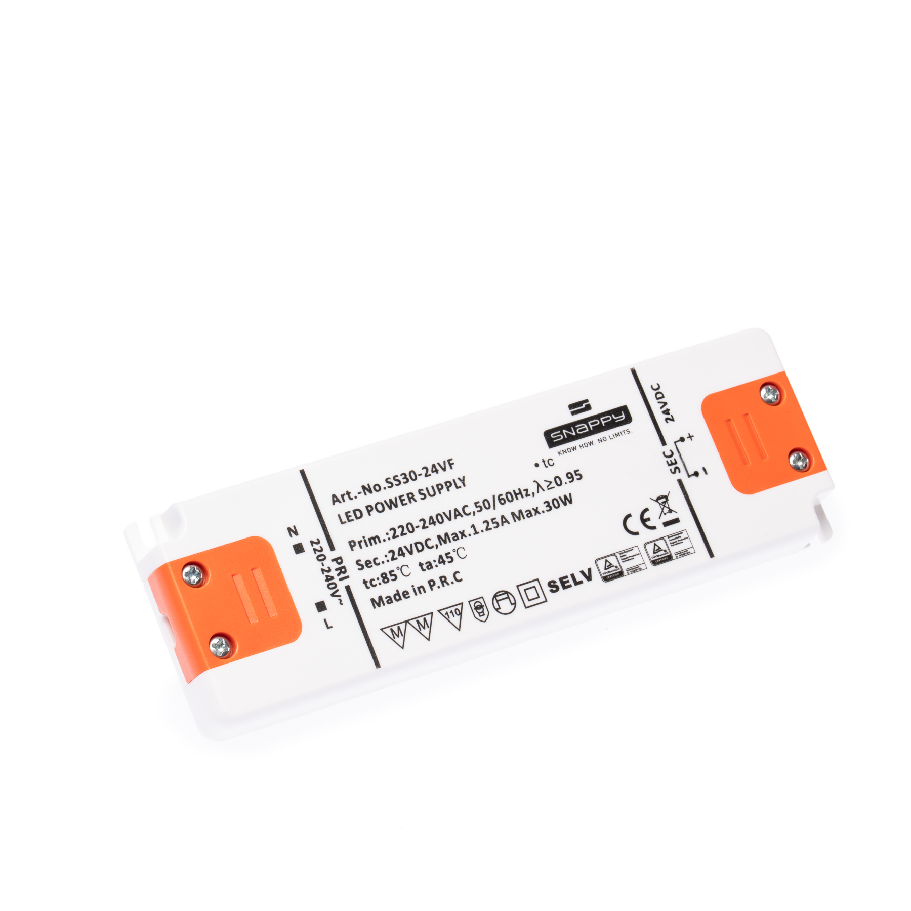 Möbelnetzteil MM 24V DC, 30 Watt mit EU-Stecker + DC Stecker