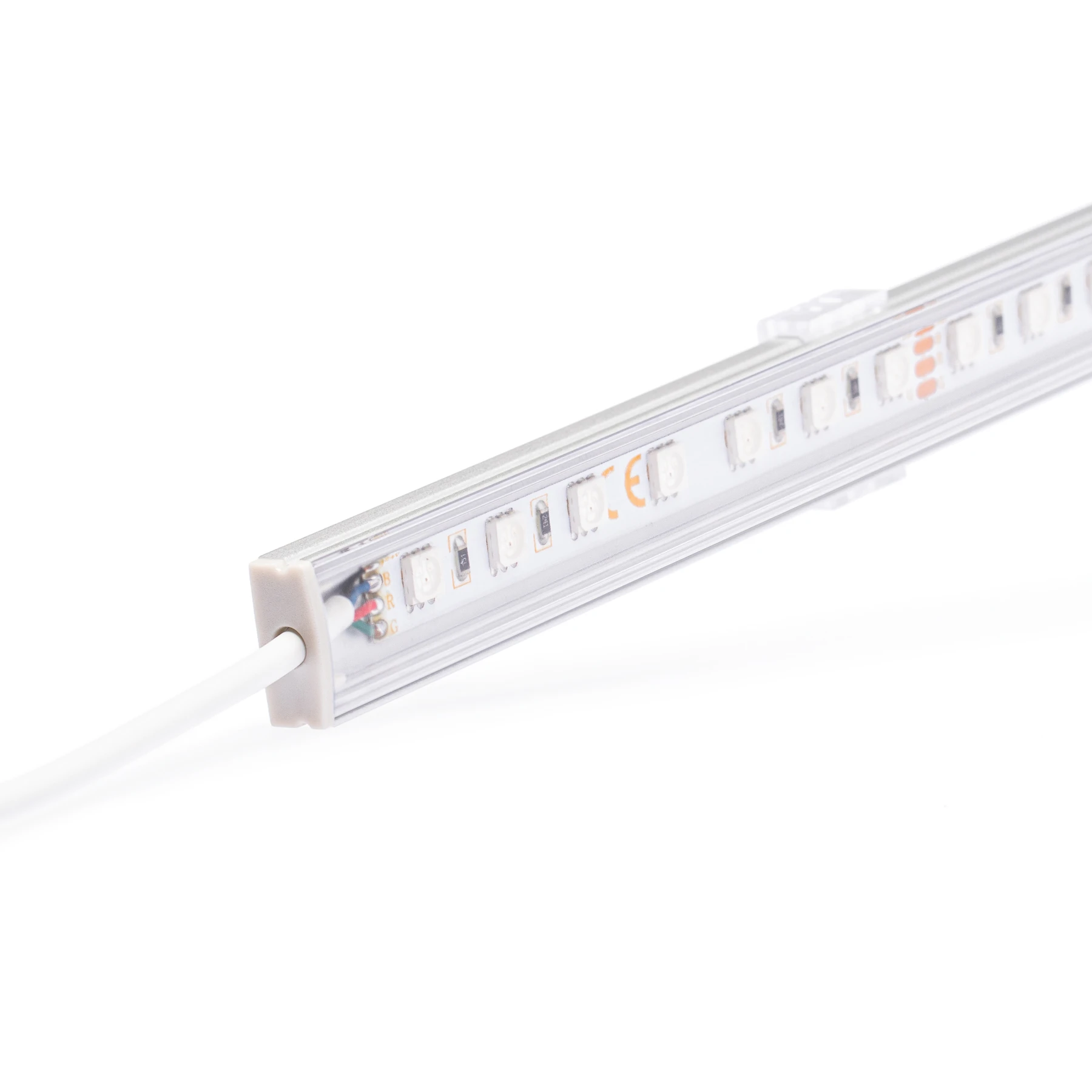 24V  Slim-Line Aluminium LED Leiste – RGB – transparente  Abdeckung