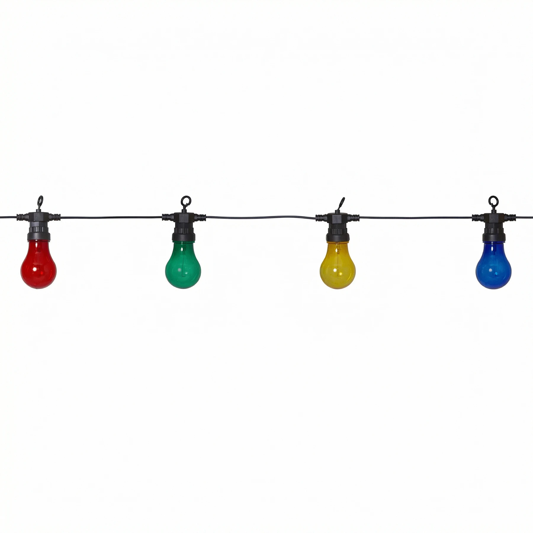 Circus Filament - Lichterkette für außen - 4,05 m - 10 LEDs - Netzbetrieb - Mehrfarbig