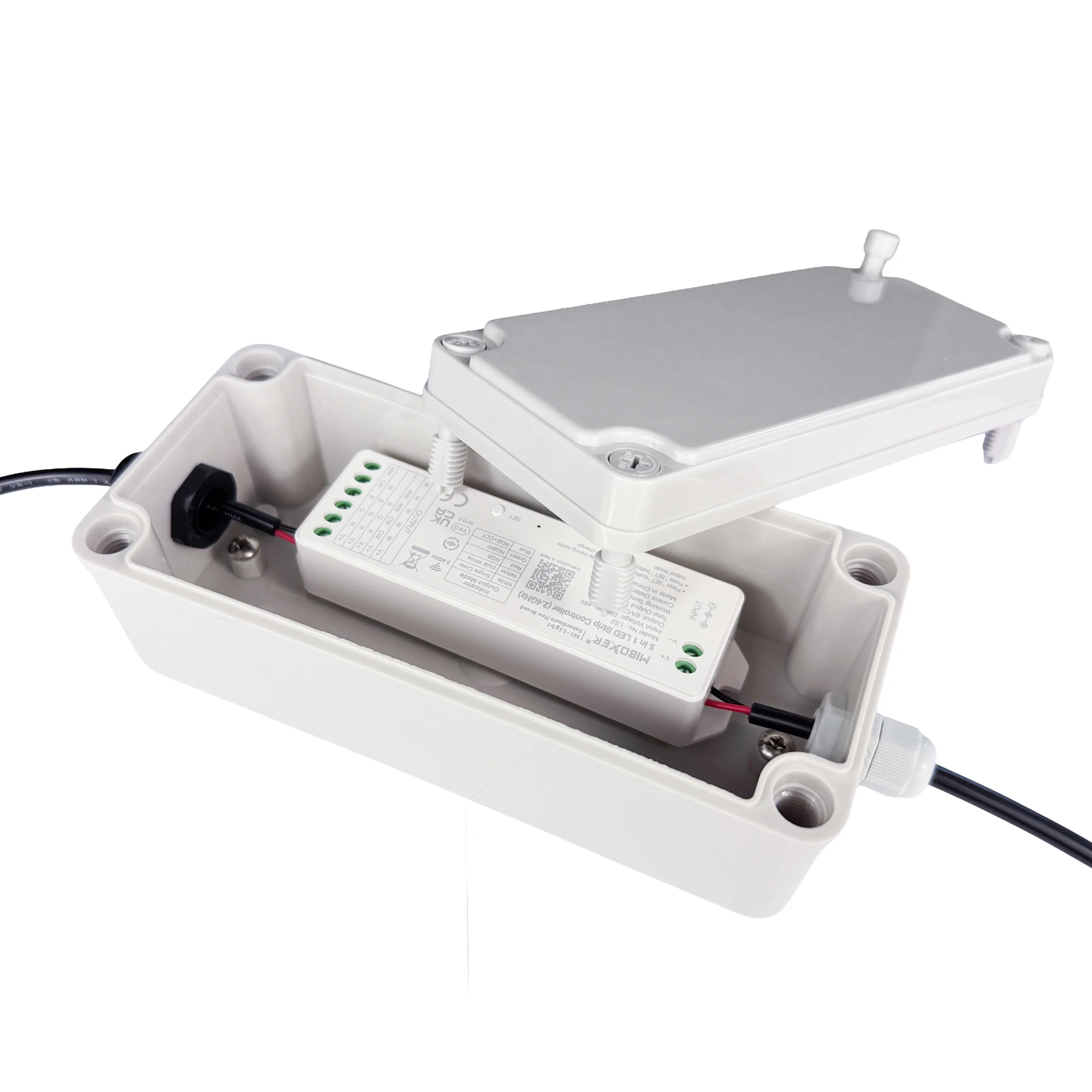Plug & Play LED Funk Controller Set - 4 Zonen - 1 Kanal - Fernbedienung (2,4 GHz), Outdoor-Box
