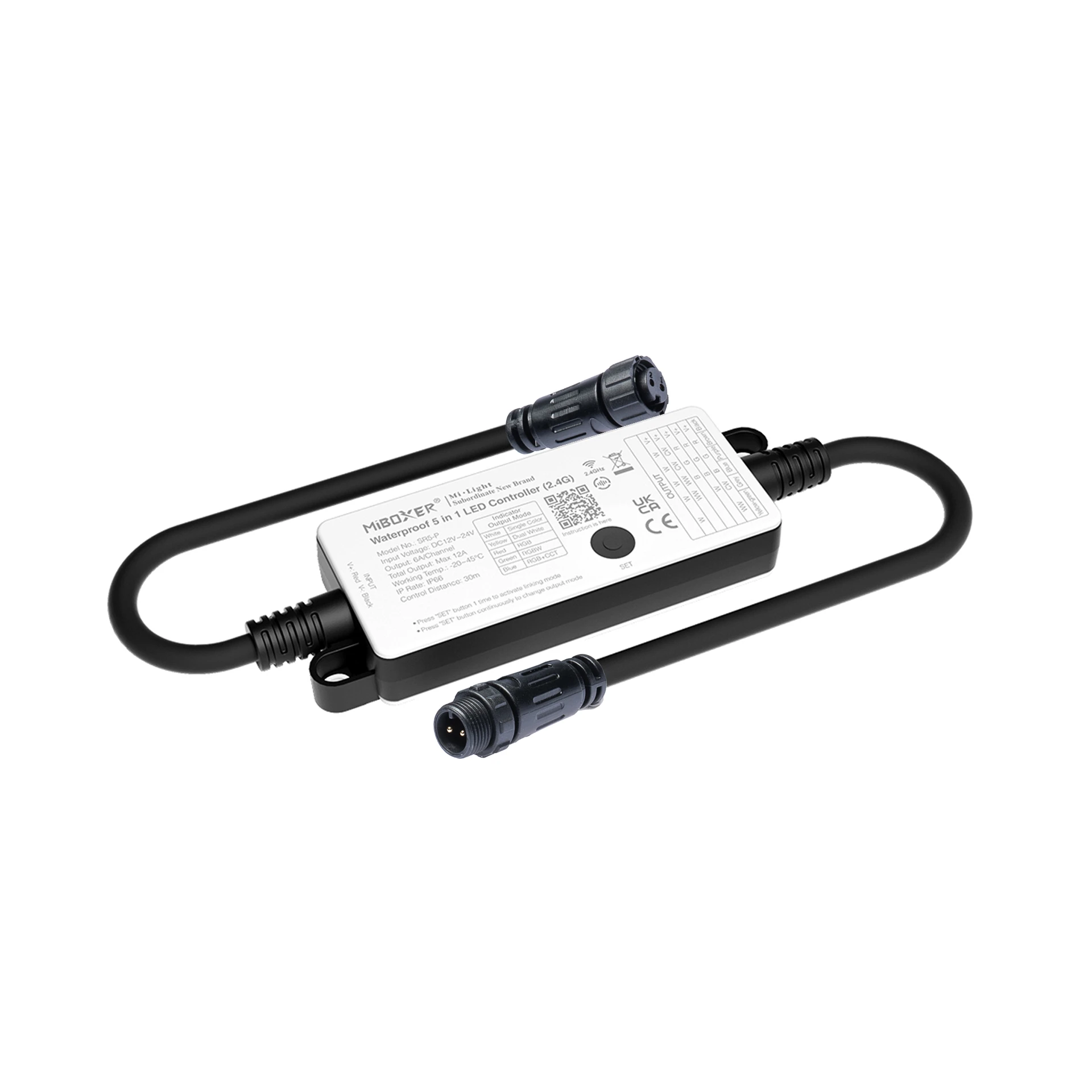 Plug & Play LED Funk Controller Set - 4 Zonen - 1 Kanal - Fernbedienung (2,4 GHz)-IP66 - 1 Zone = 1 Fernbedienung und 1 Controller