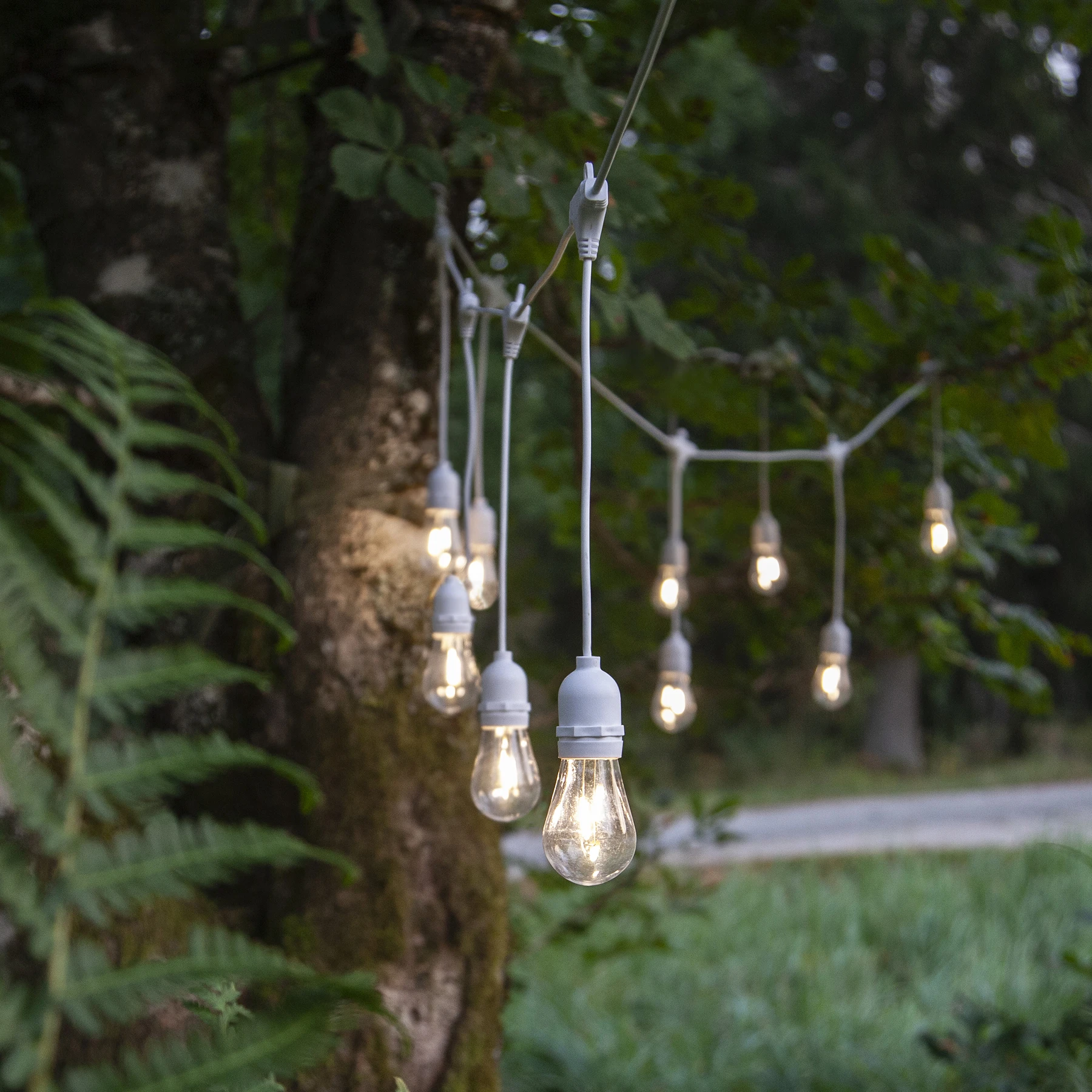 String Light - Lichterkette für außen - 3,6 m - 10 LEDs - Netzbetrieb - Warmweiß