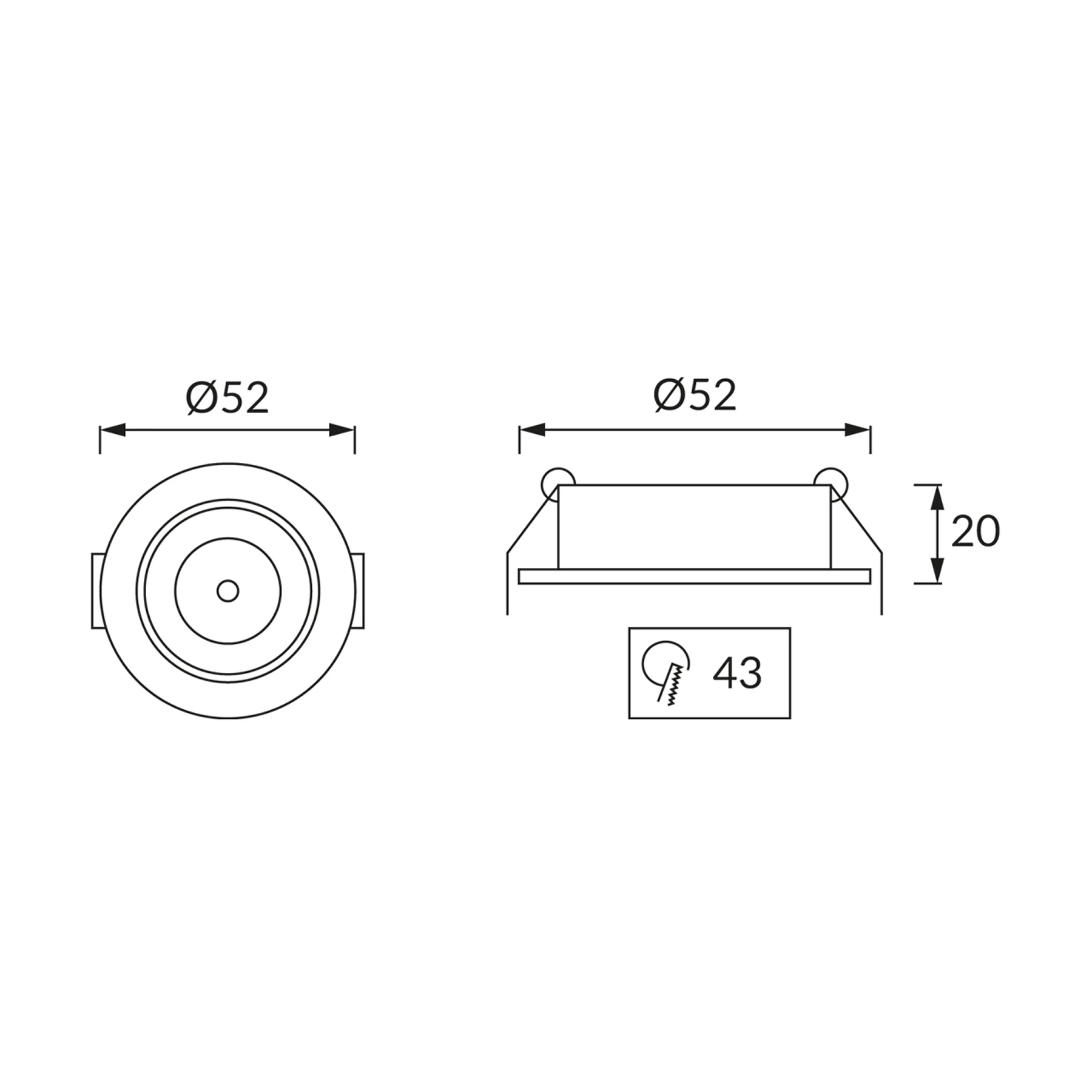 Einbau Deckenspot in chrom - 1,5 W - Lichtfarbe: neutralweiß