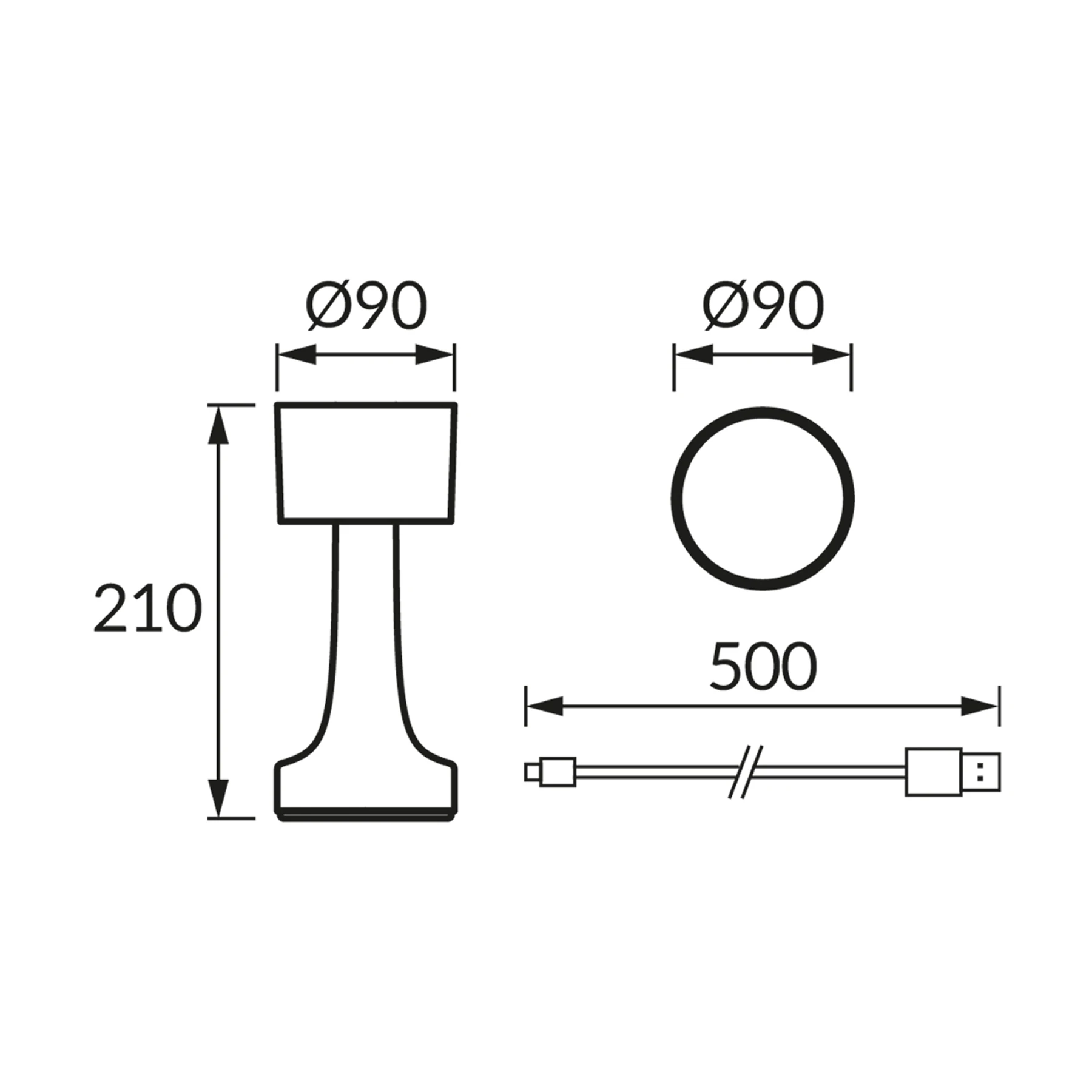 HANTLA LED - Akku Tischleuchte indoor in weiß - Lichtfarbe: weiß einstellbar